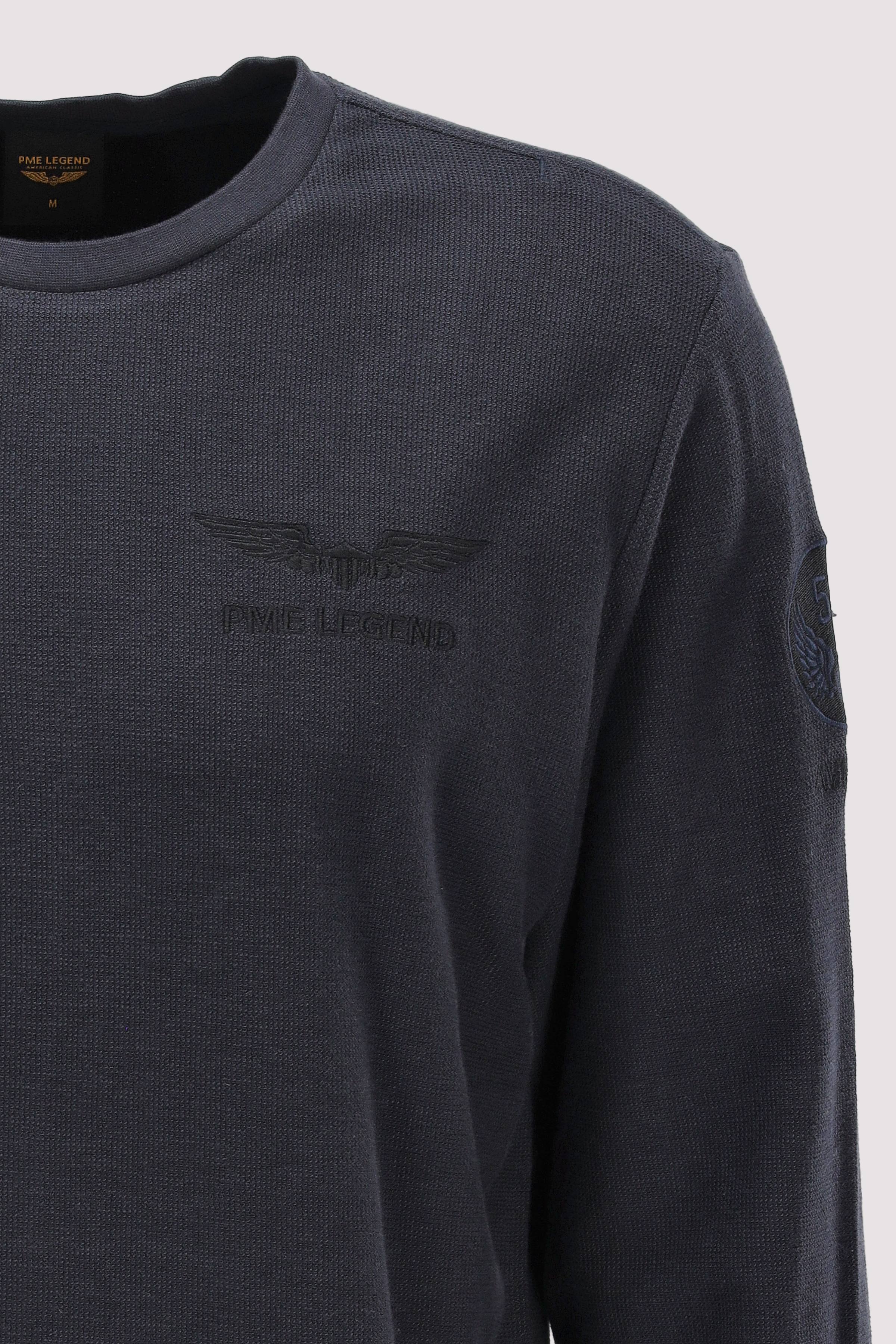 PME Legend - Long sleeve r-neck structured 