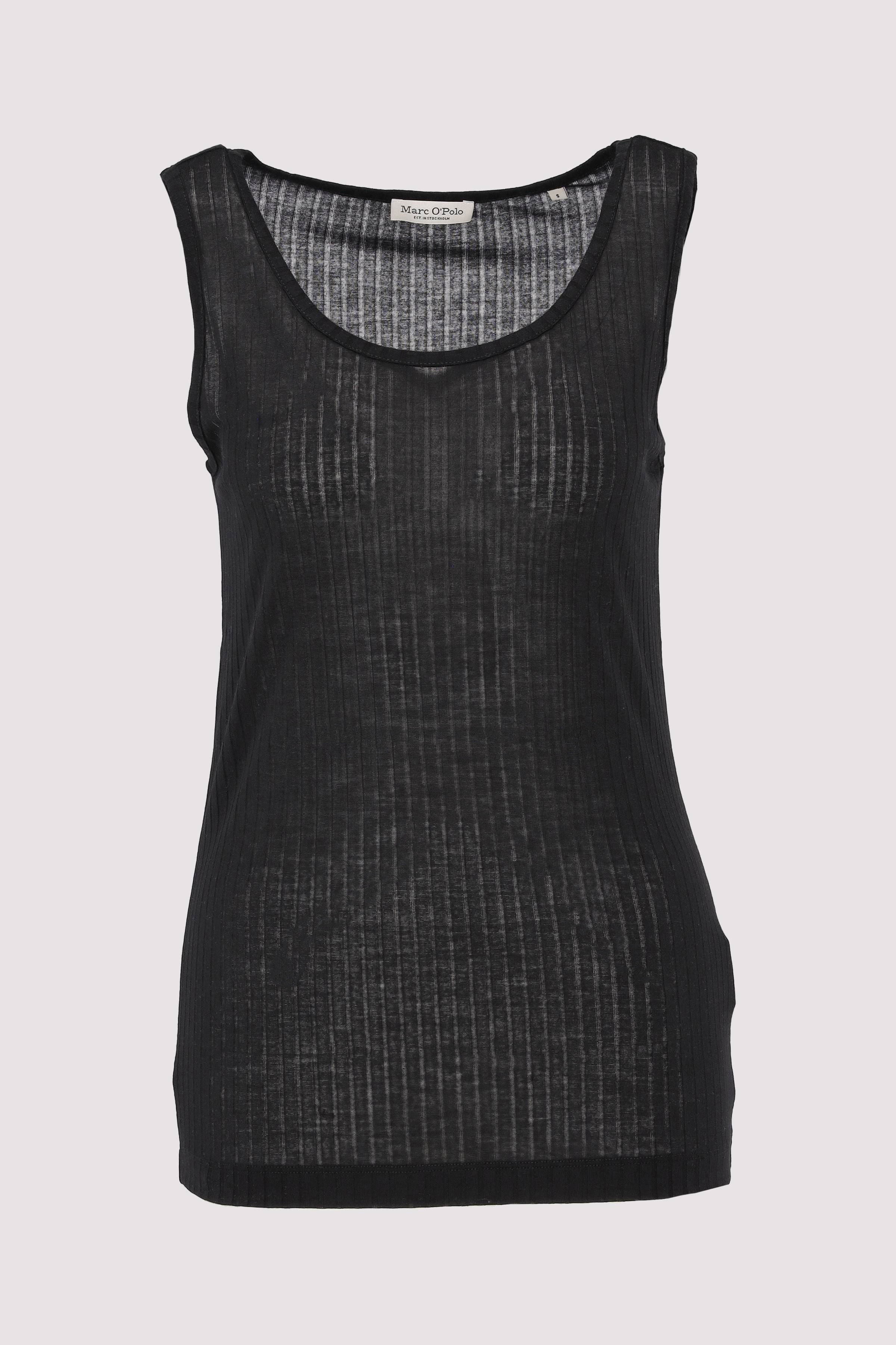Top, round neck rib