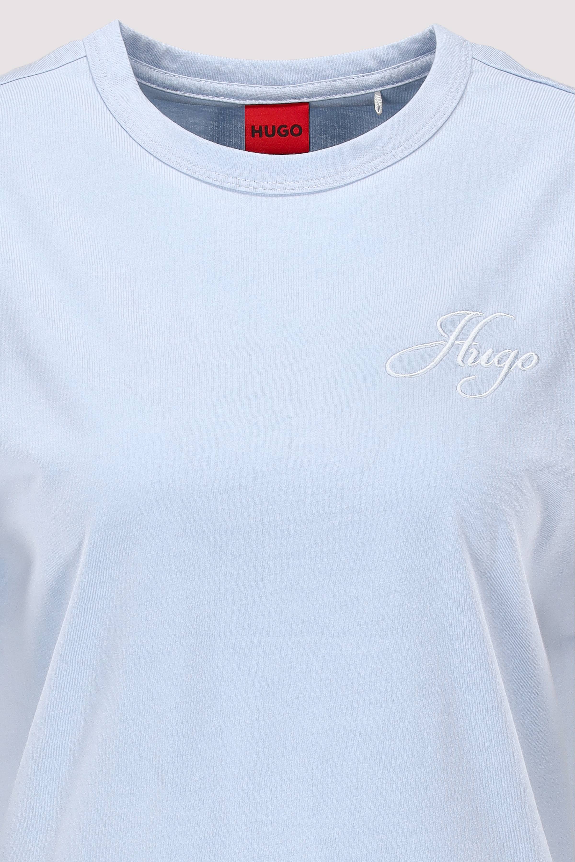 HUGO - HUGO T-Shirt Damen Baumwolle Open blue