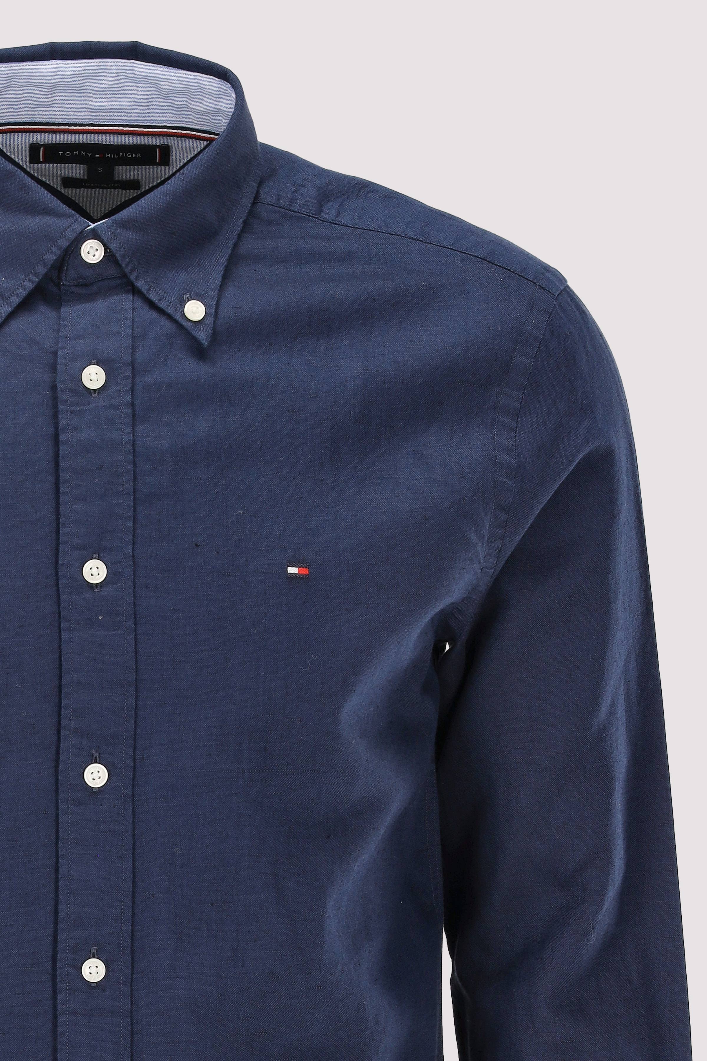Tommy Hilfiger - LINEN BLEND SOLID RF SHIRT Tommy Hilfiger - LINEN BLEND SOLID RF SHIRT