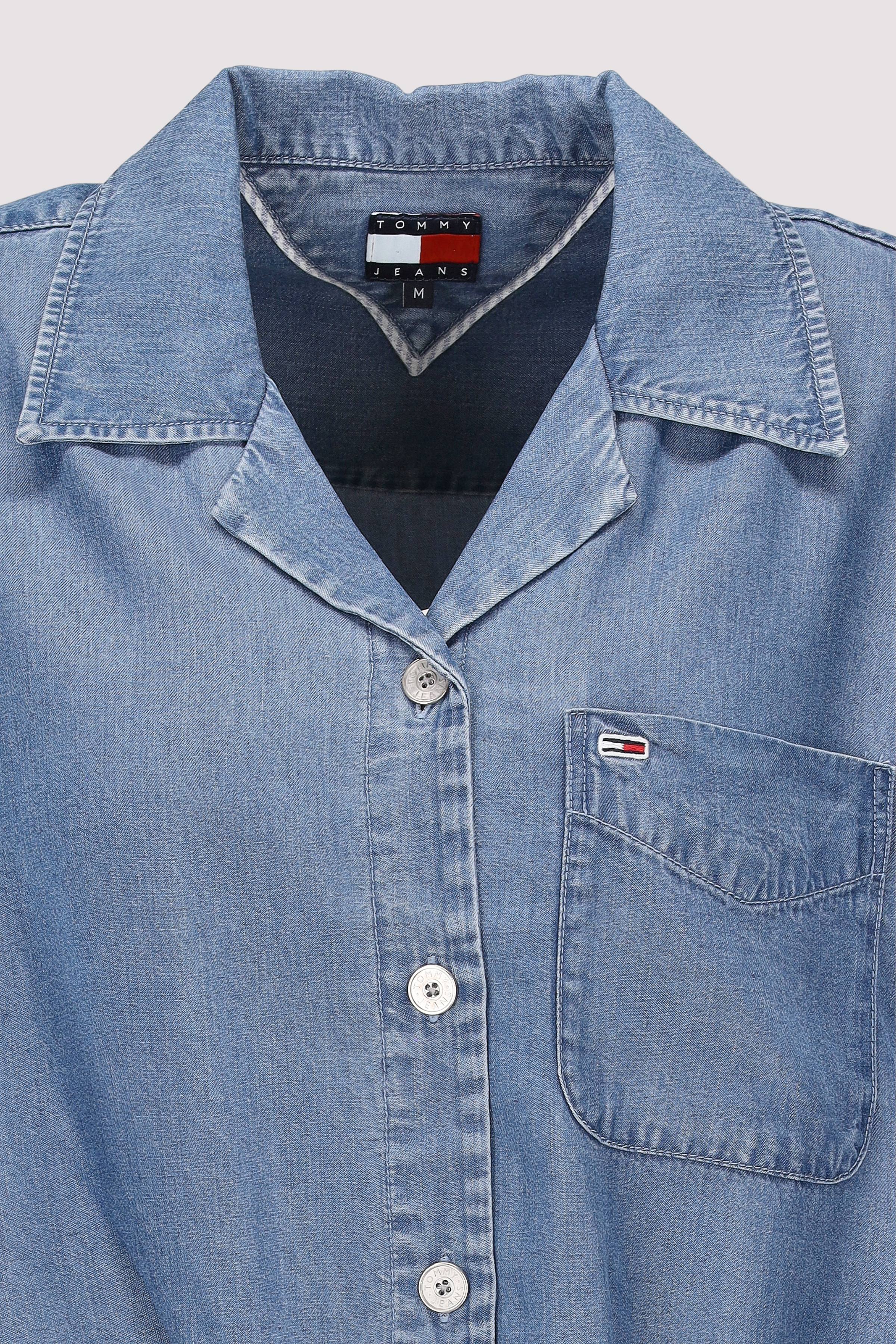 Tommy Jeans - TJW CHAMBRAY TIE SS SHIRT EXT Tommy Jeans - TJW CHAMBRAY TIE SS SHIRT EXT
