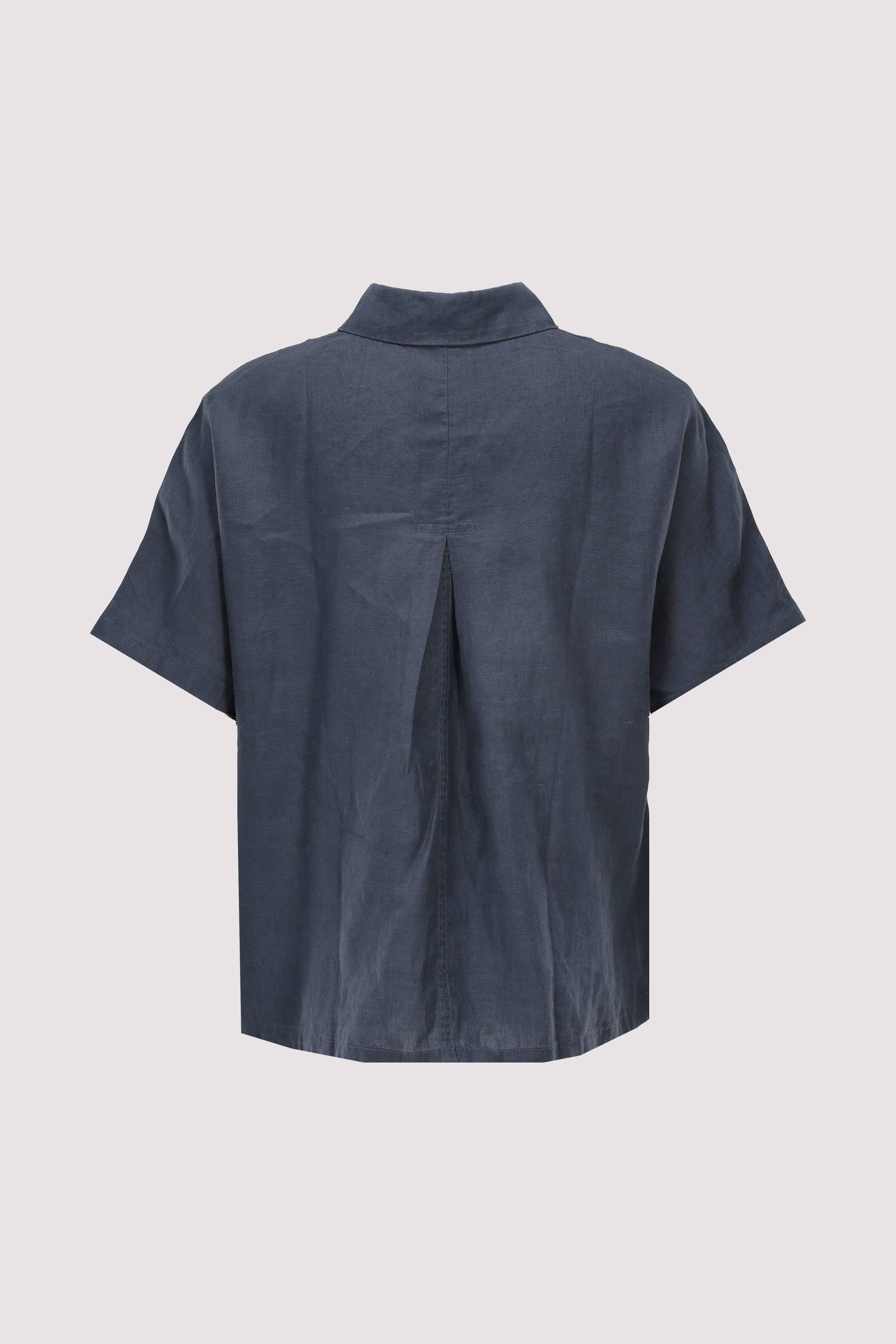 Blouse, shirt collar, short sl