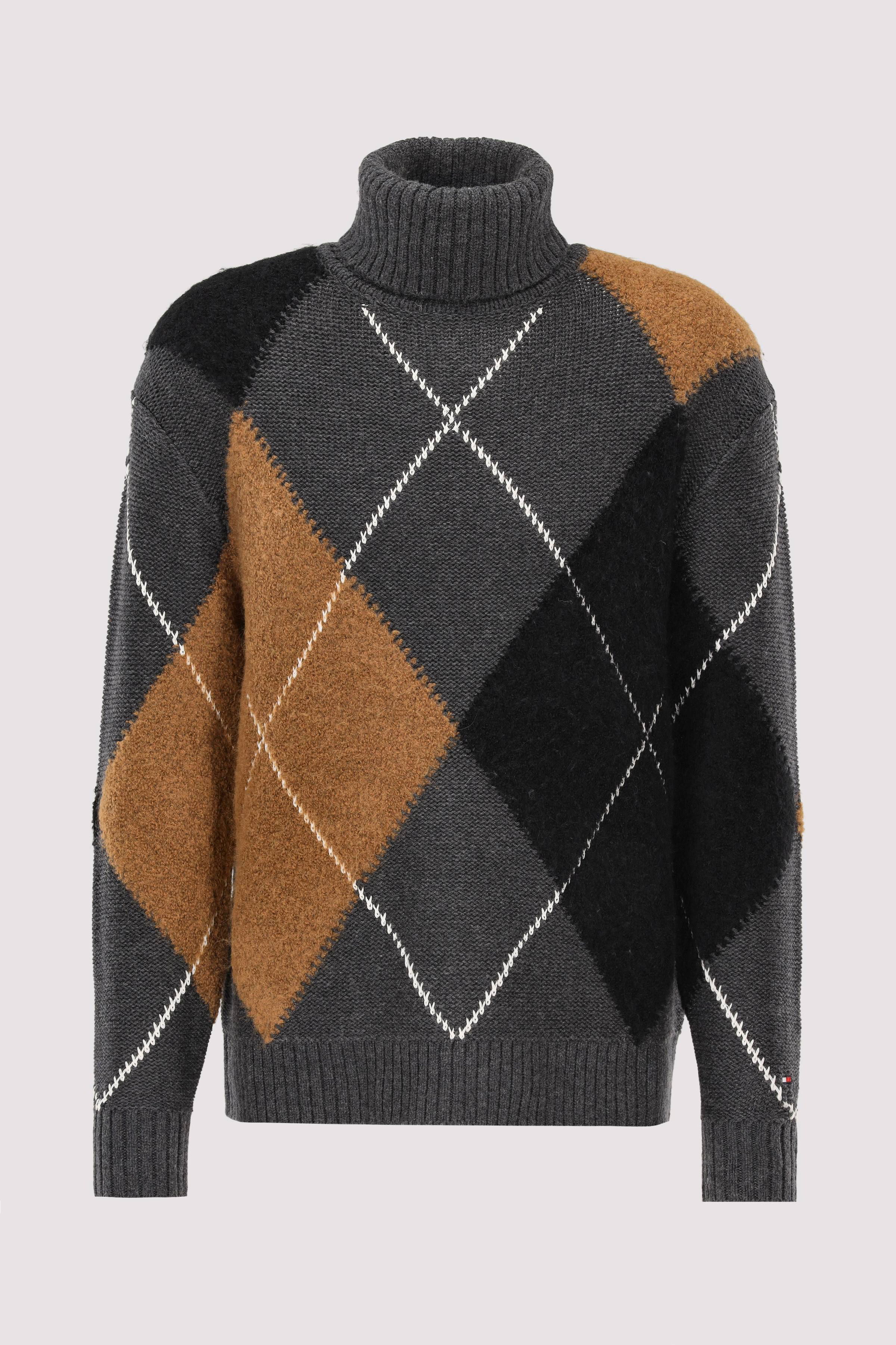 ARGYLE ROLL NECK