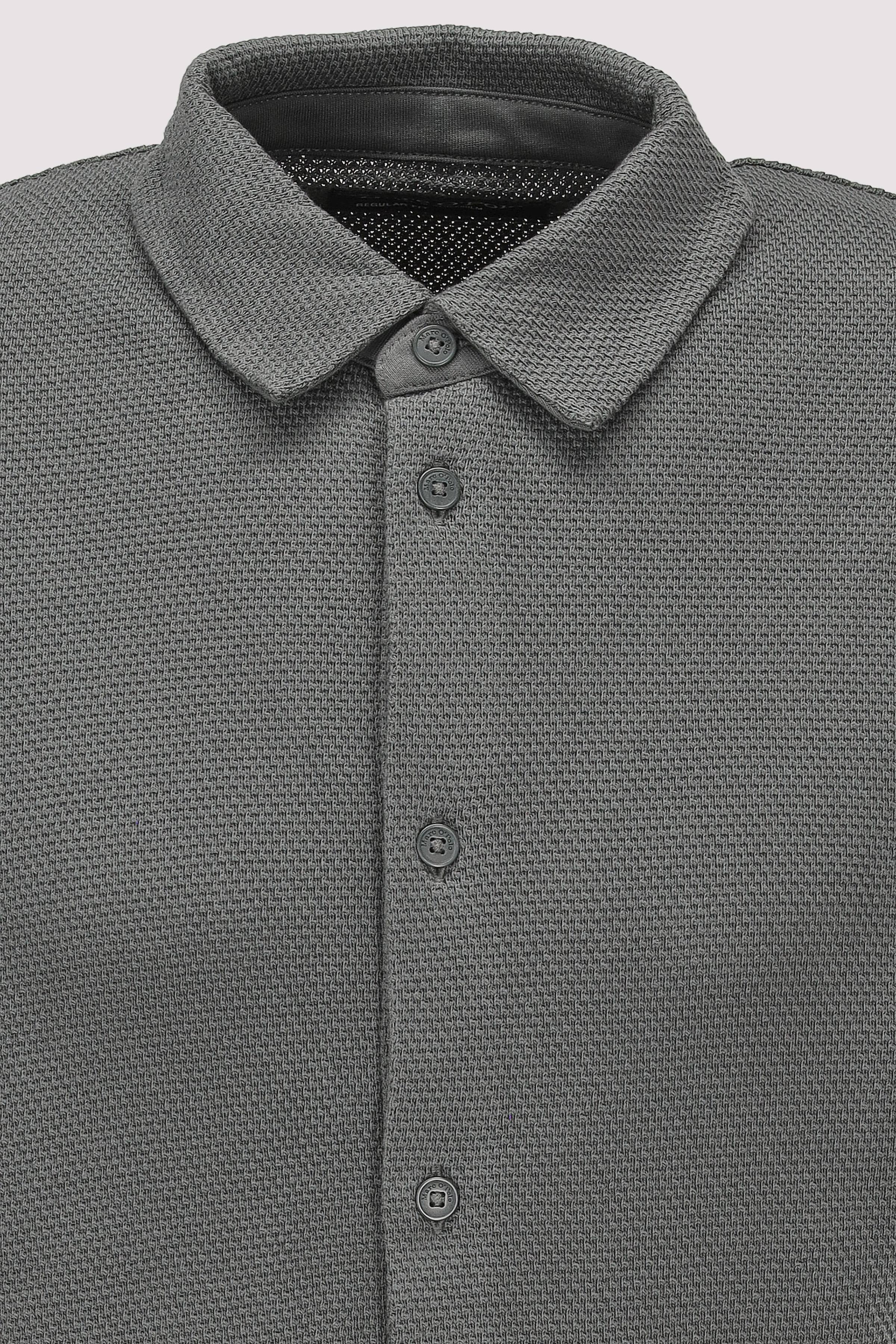 Marc O Polo Casual - Kurzarmhemd Mangrove aus Baumwolle