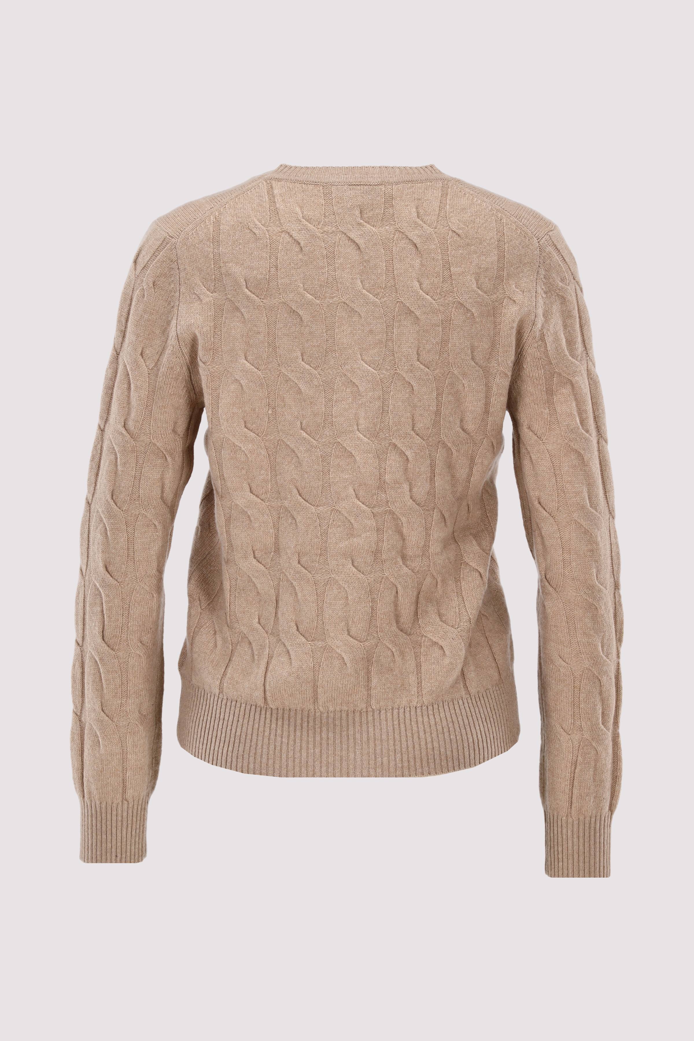 SOFT WOOL CABLE C-NK LS CARDIG