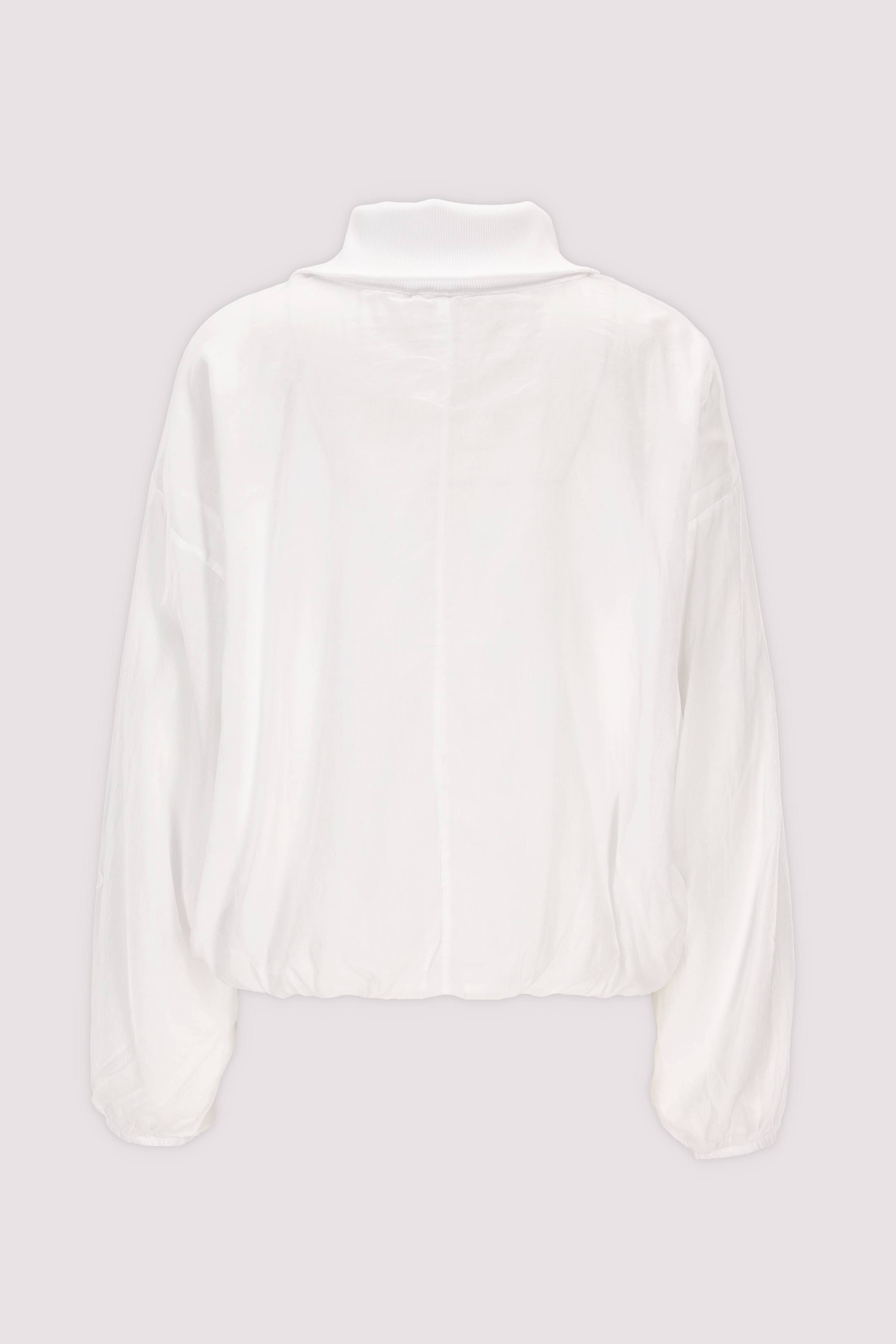 10Days Weißer Half-Zip-Pullover