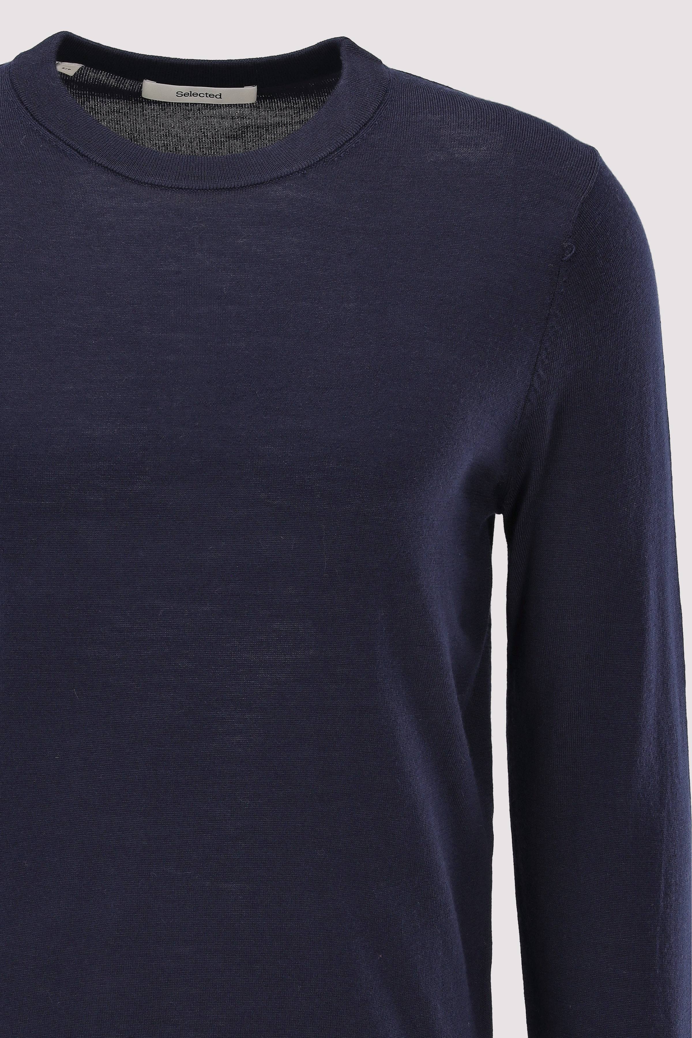 Selected - SLHTRAY LS KNIT MERINO CREW NE