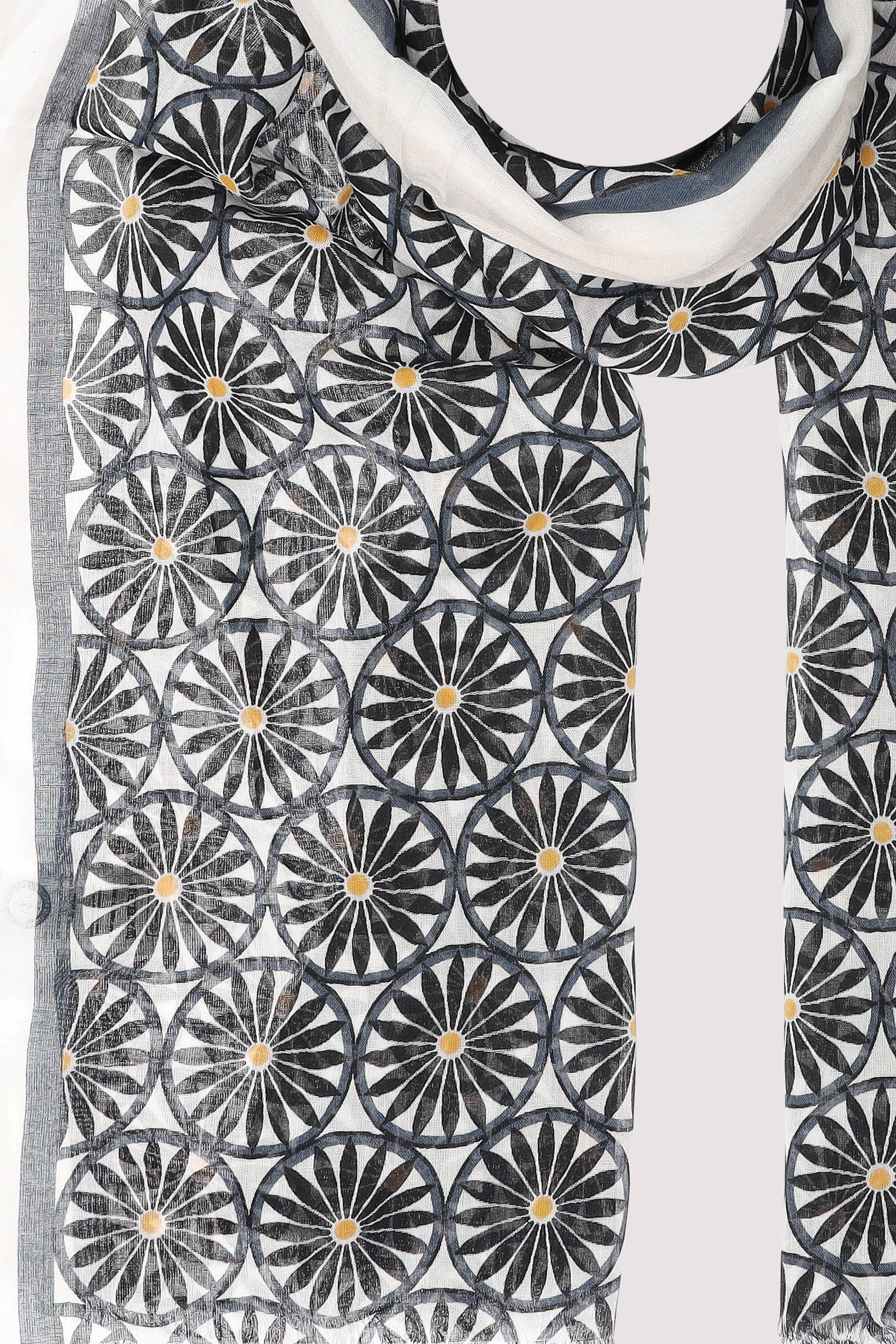 Scarf, woven, cotton-modal, va