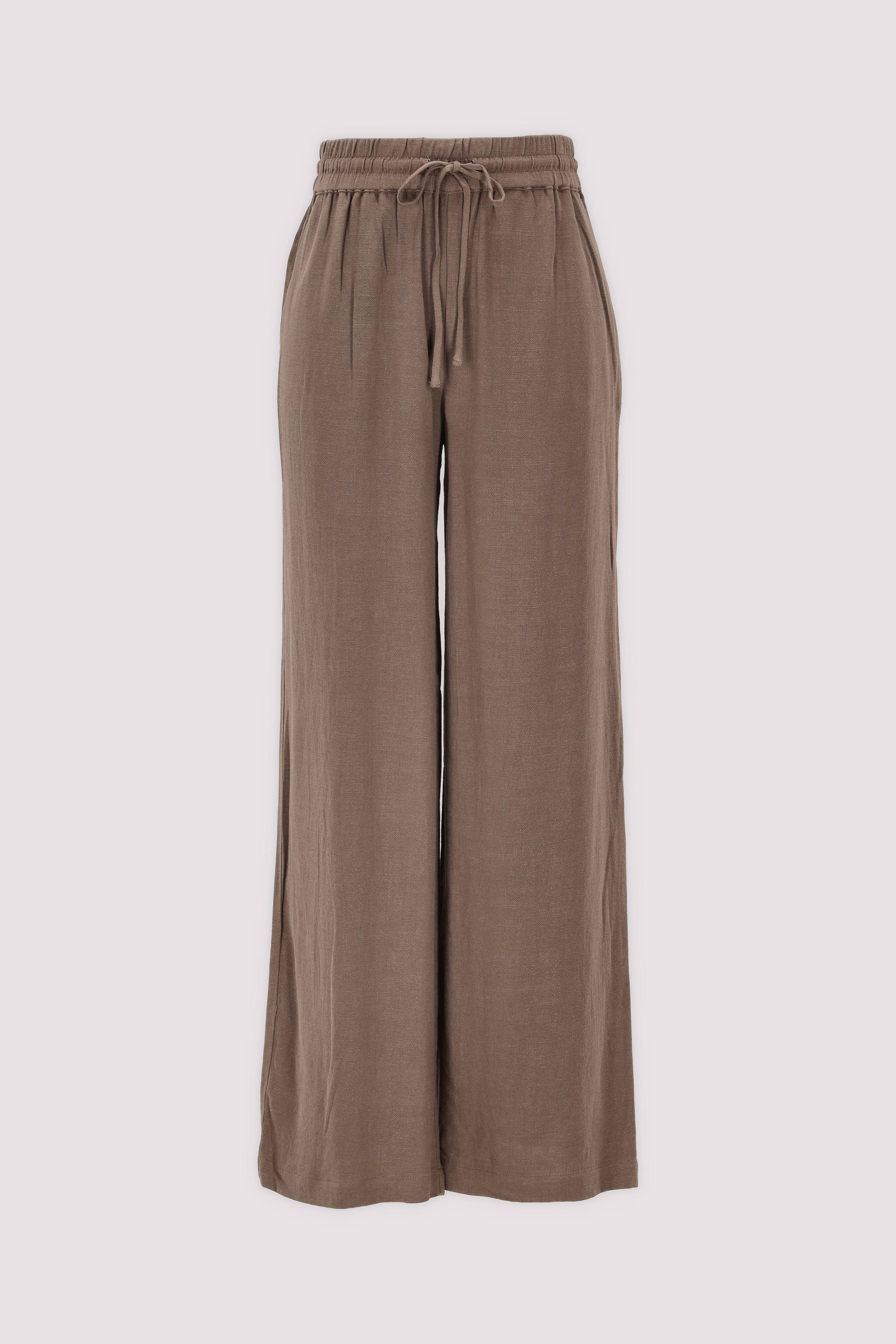 Selected Damen Wide-Leg-Hose Braun