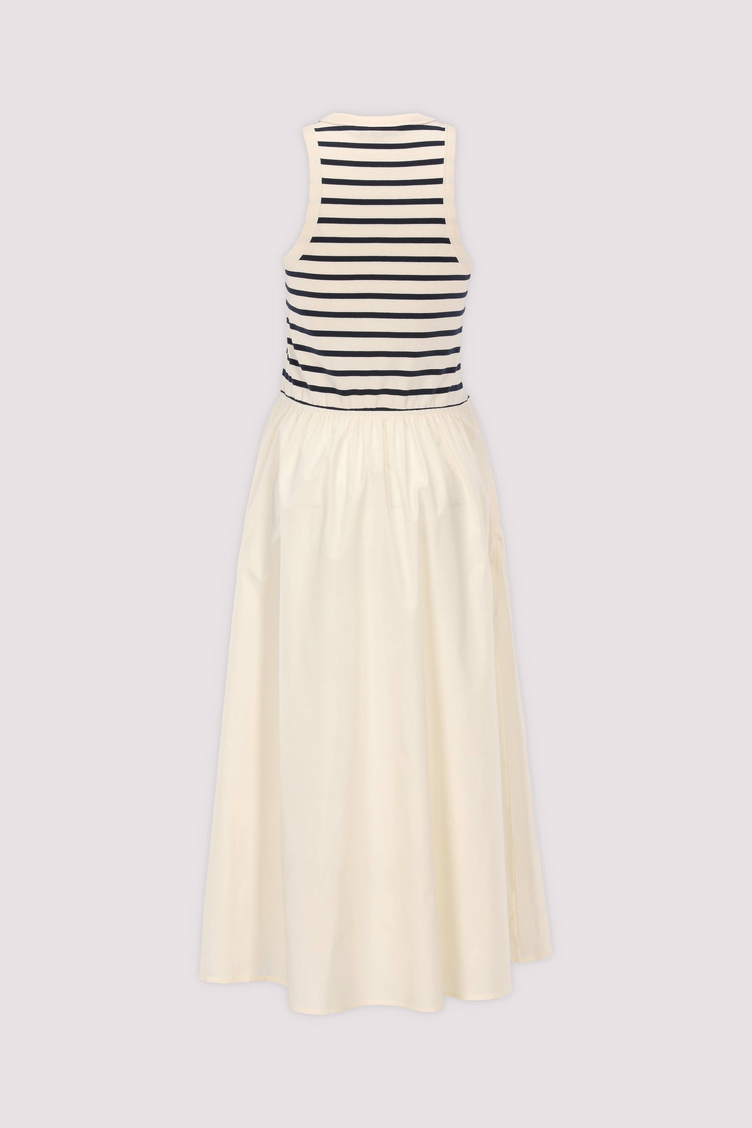 GOLD BTN POPLIN MIX TANK DRS