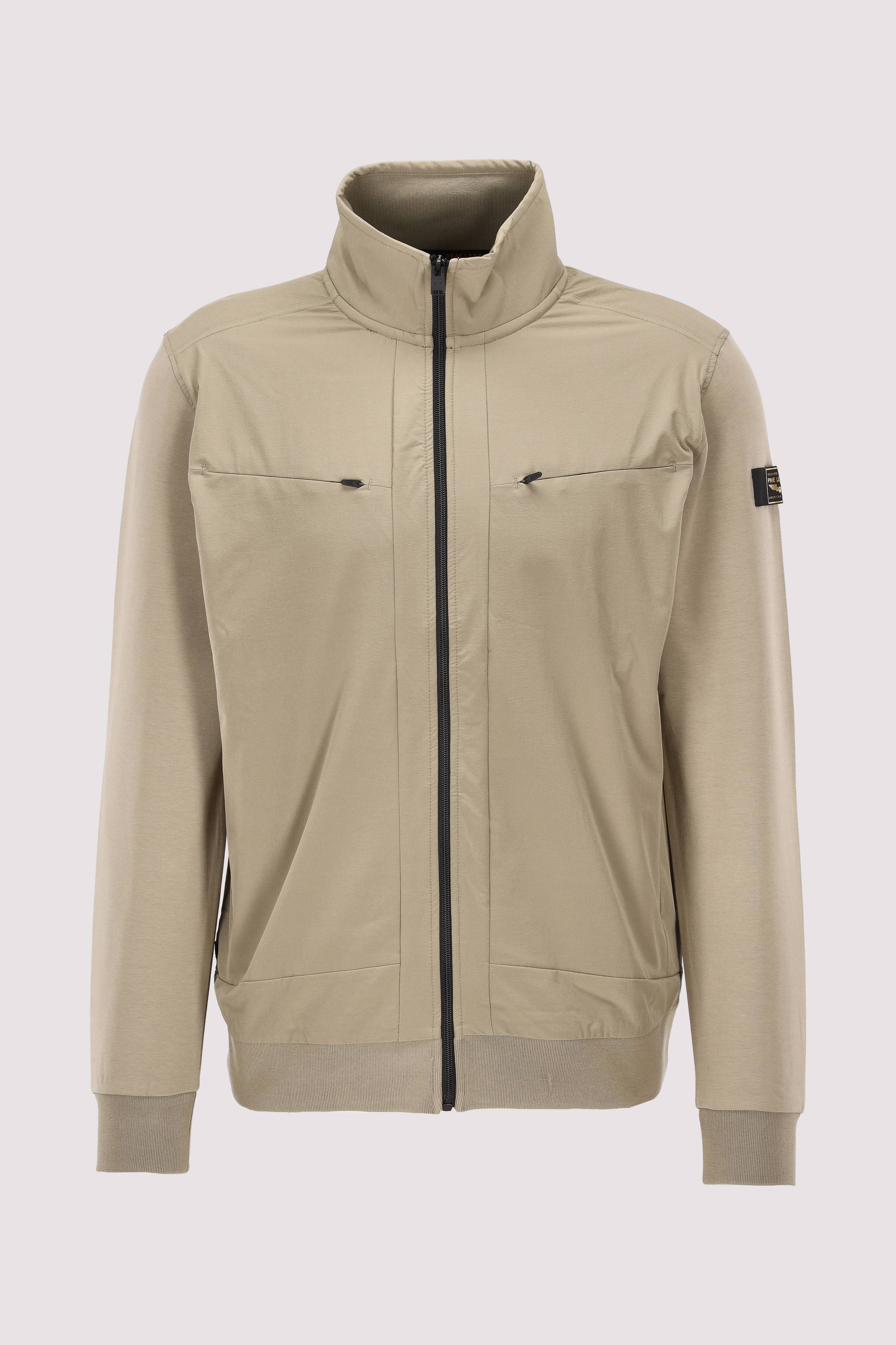 Zip jacket interlock mix nylon