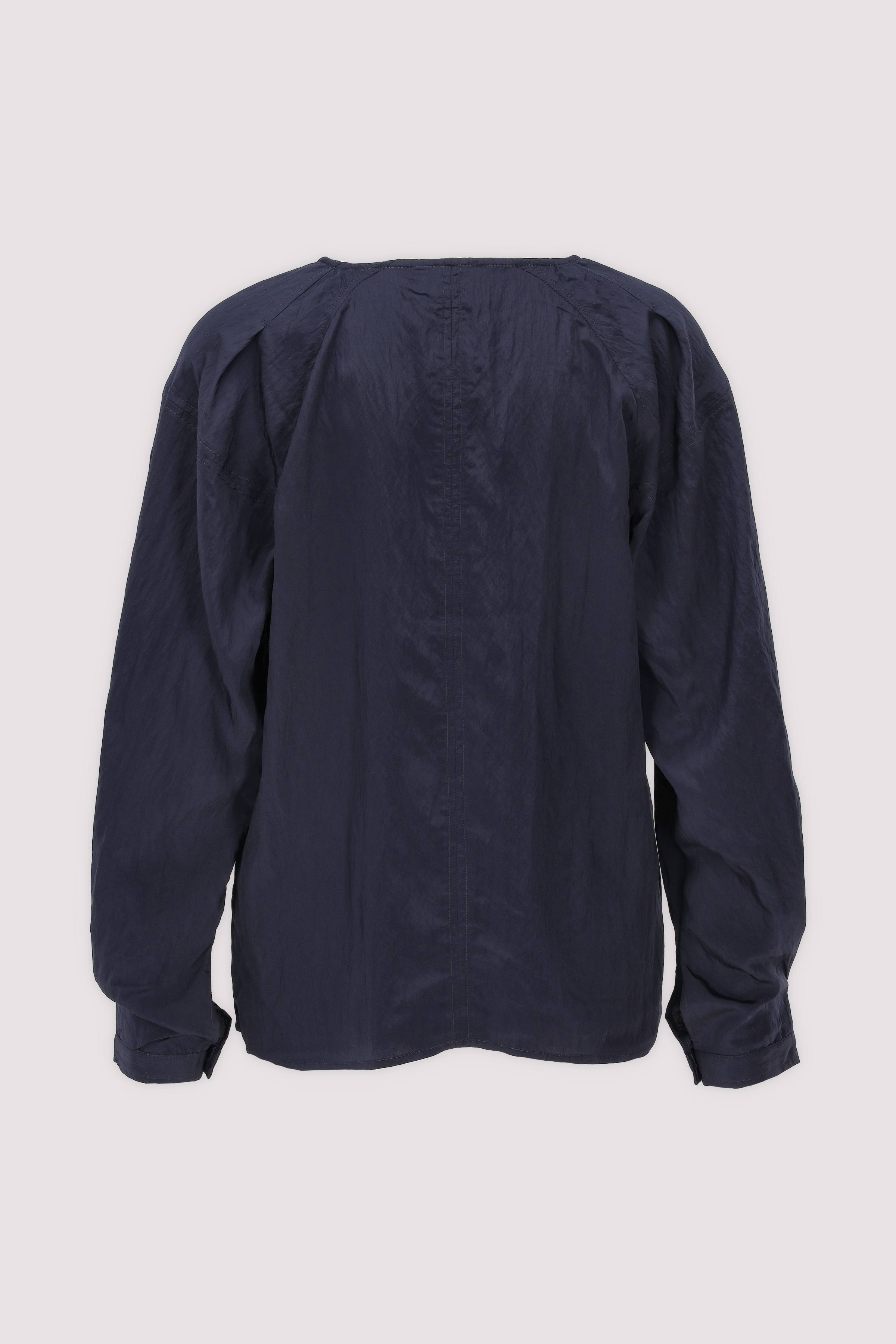 Selected Langarmbluse Dark Sapphire
