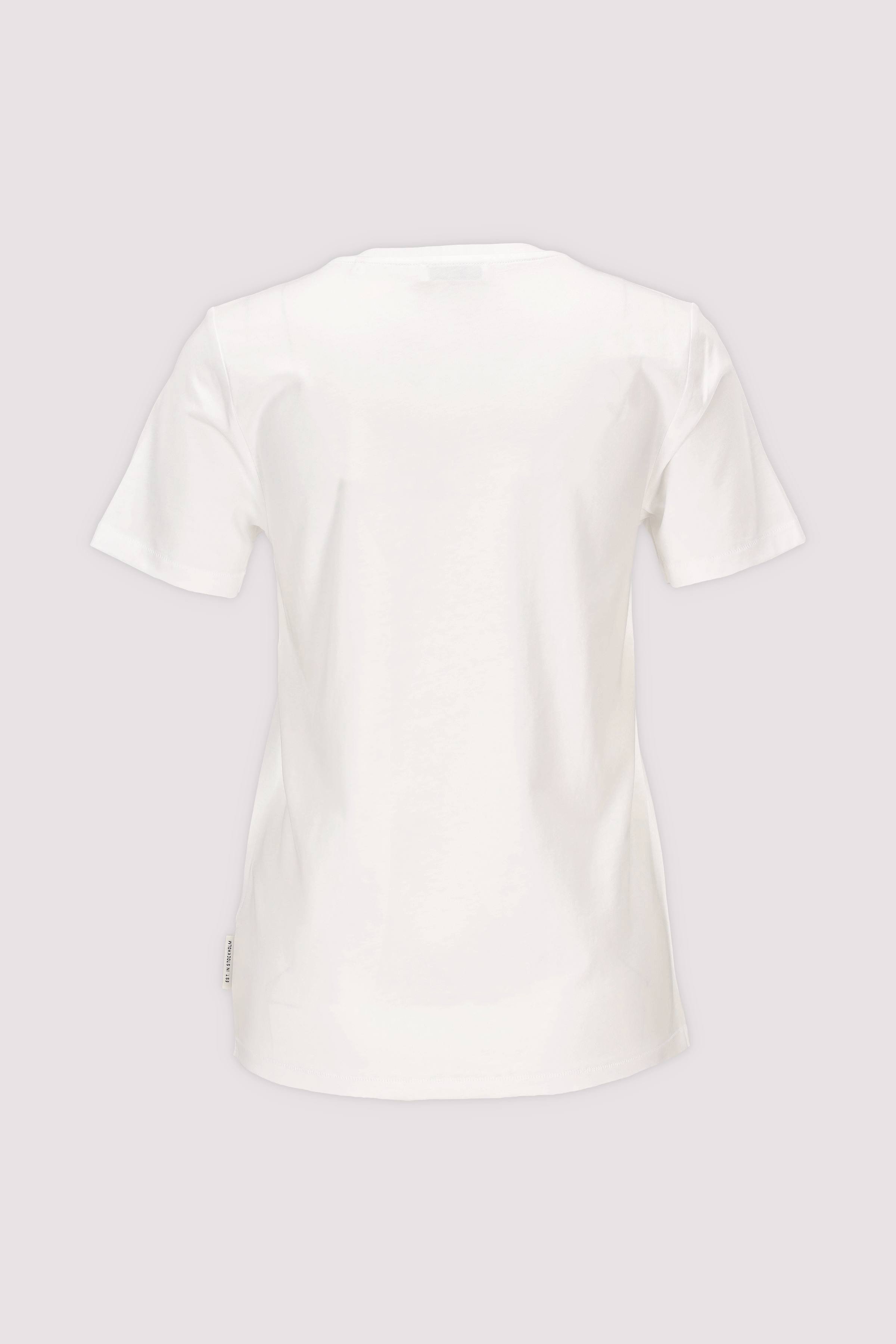 Weißes Damen Kurzarmshirt 100% Baumwolle