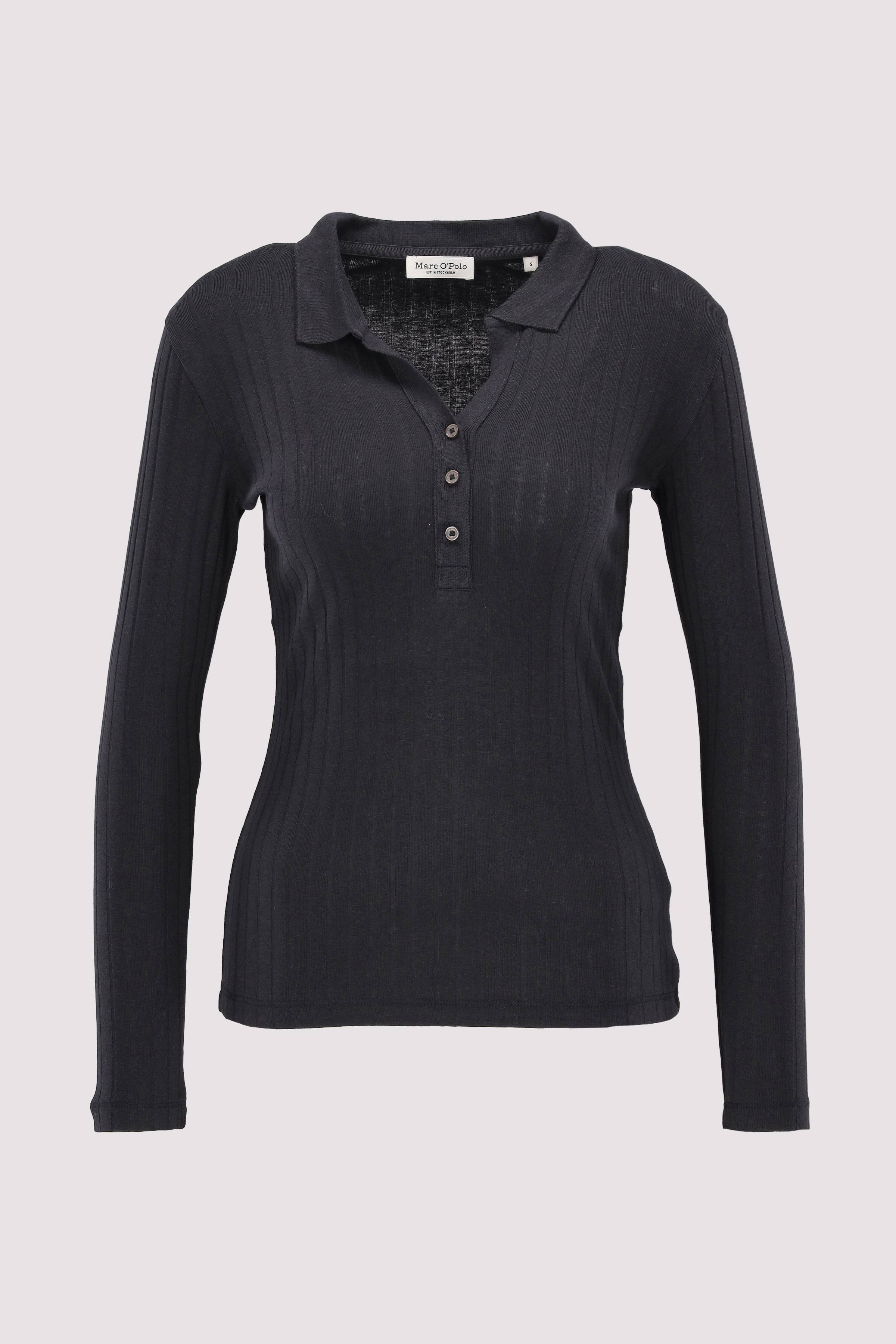 Jersey polo, long sleeve