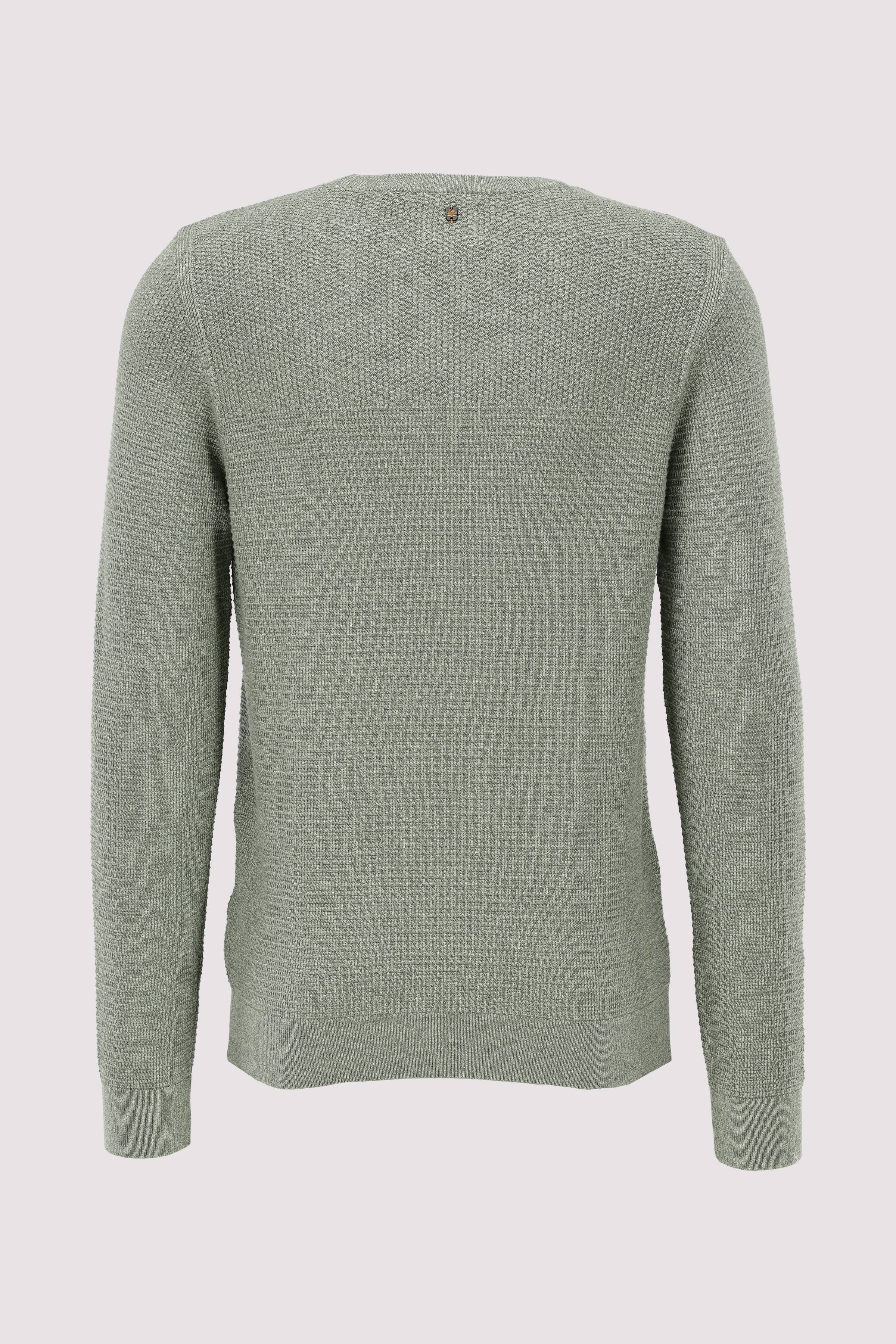 Crewneck collar cotton mouline