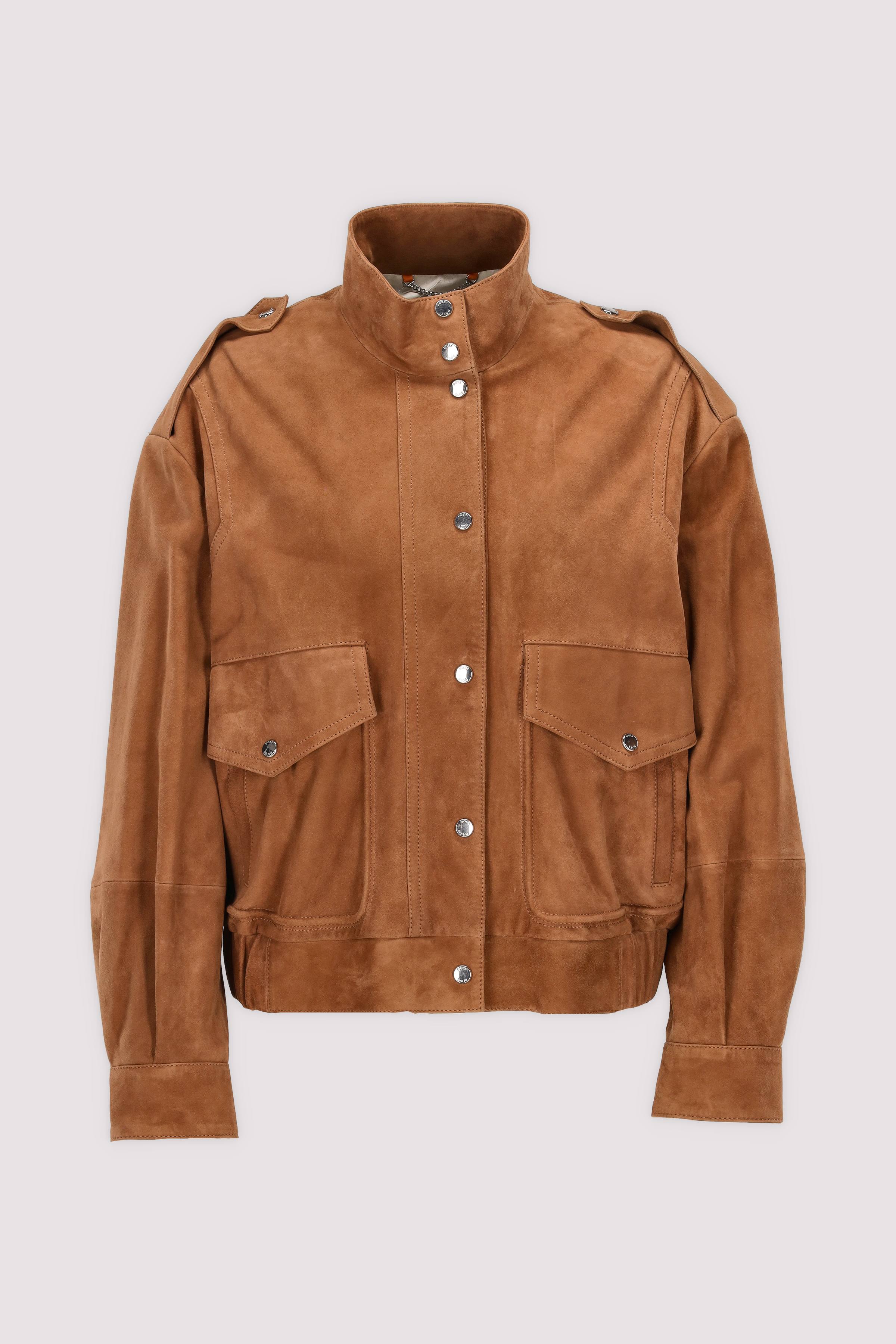 BOSS Lederjacke in Rostbraun