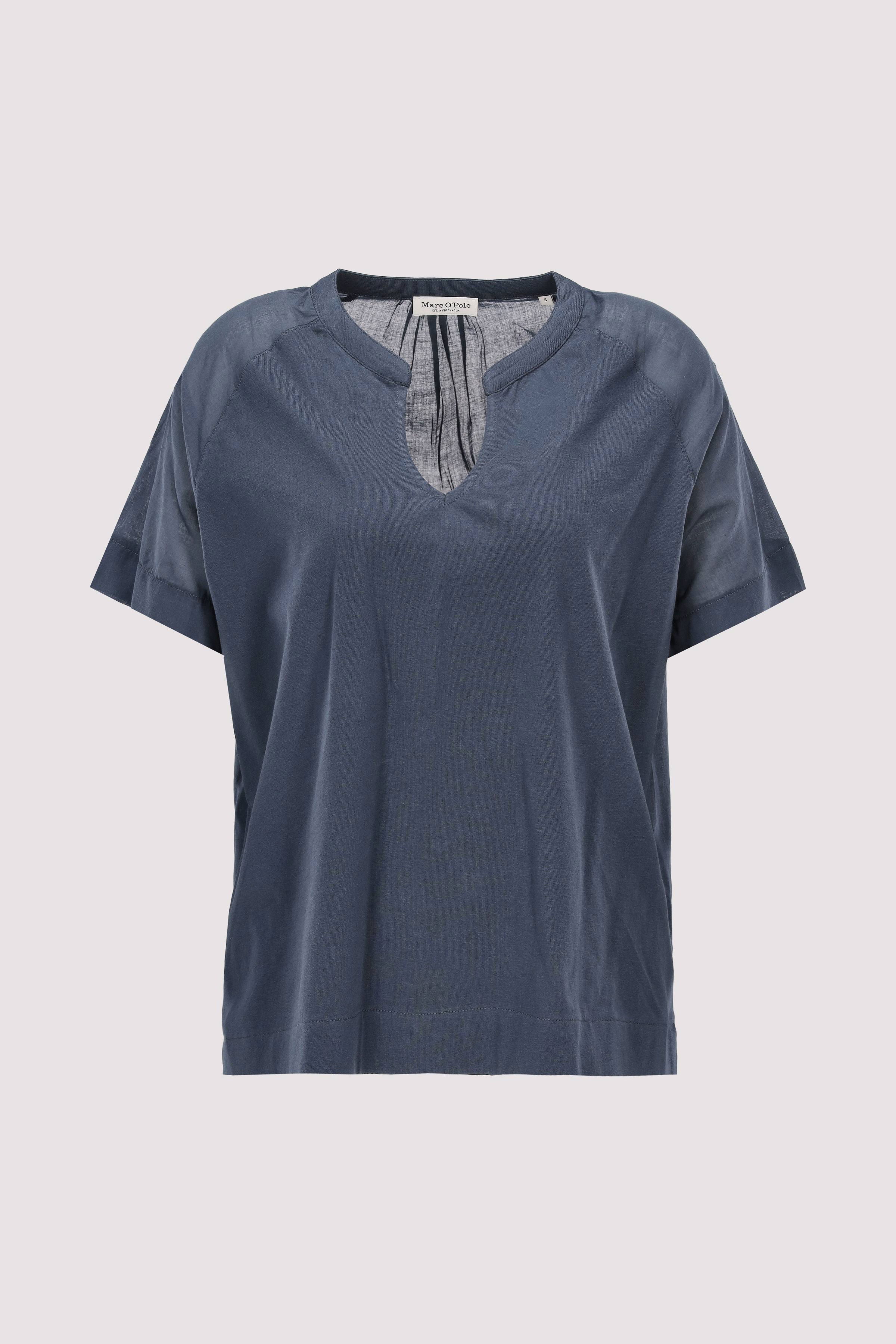 Jersey blouse, short sleeve wi