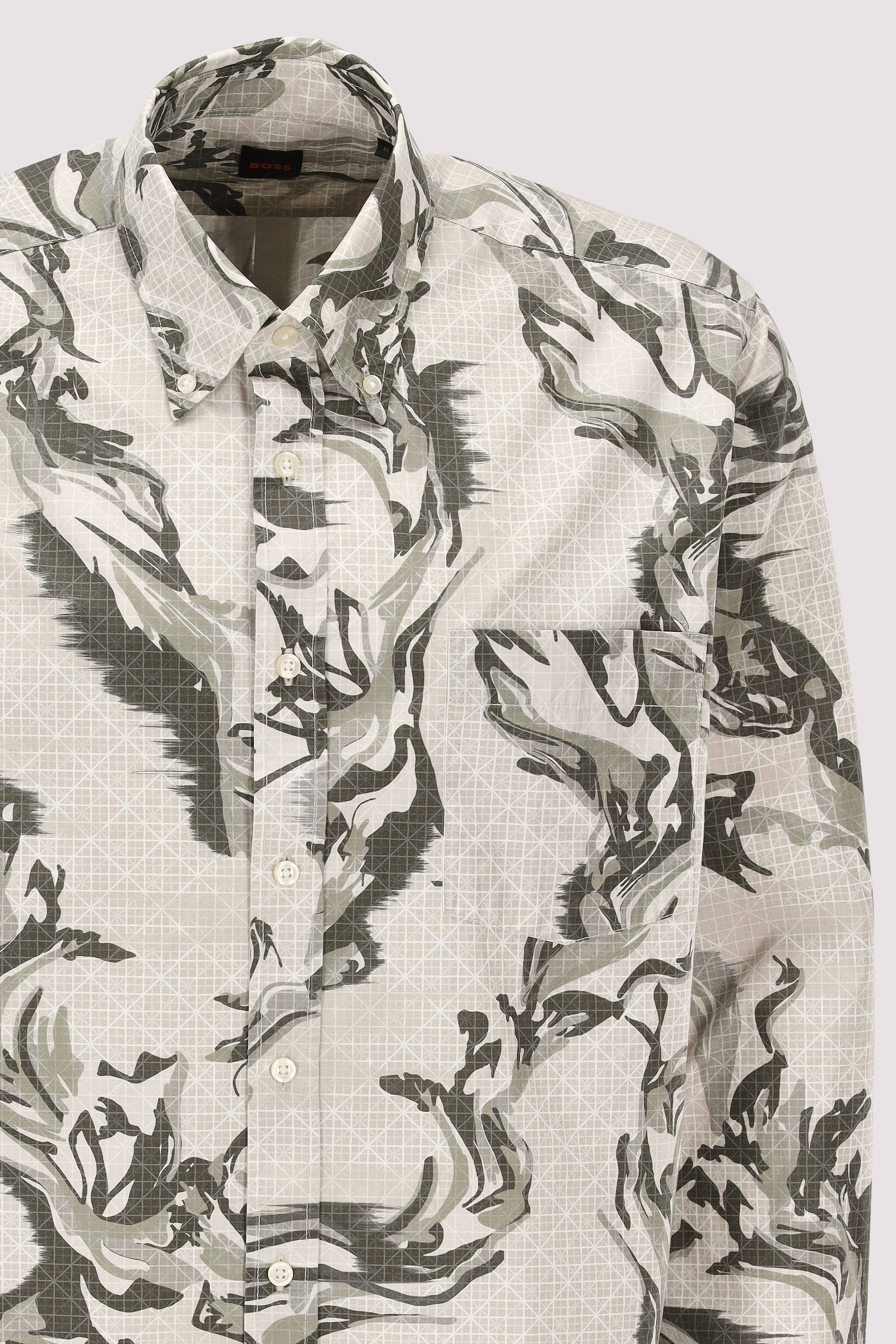 BOSS - BOSS Herren Langarmhemd hellbeige