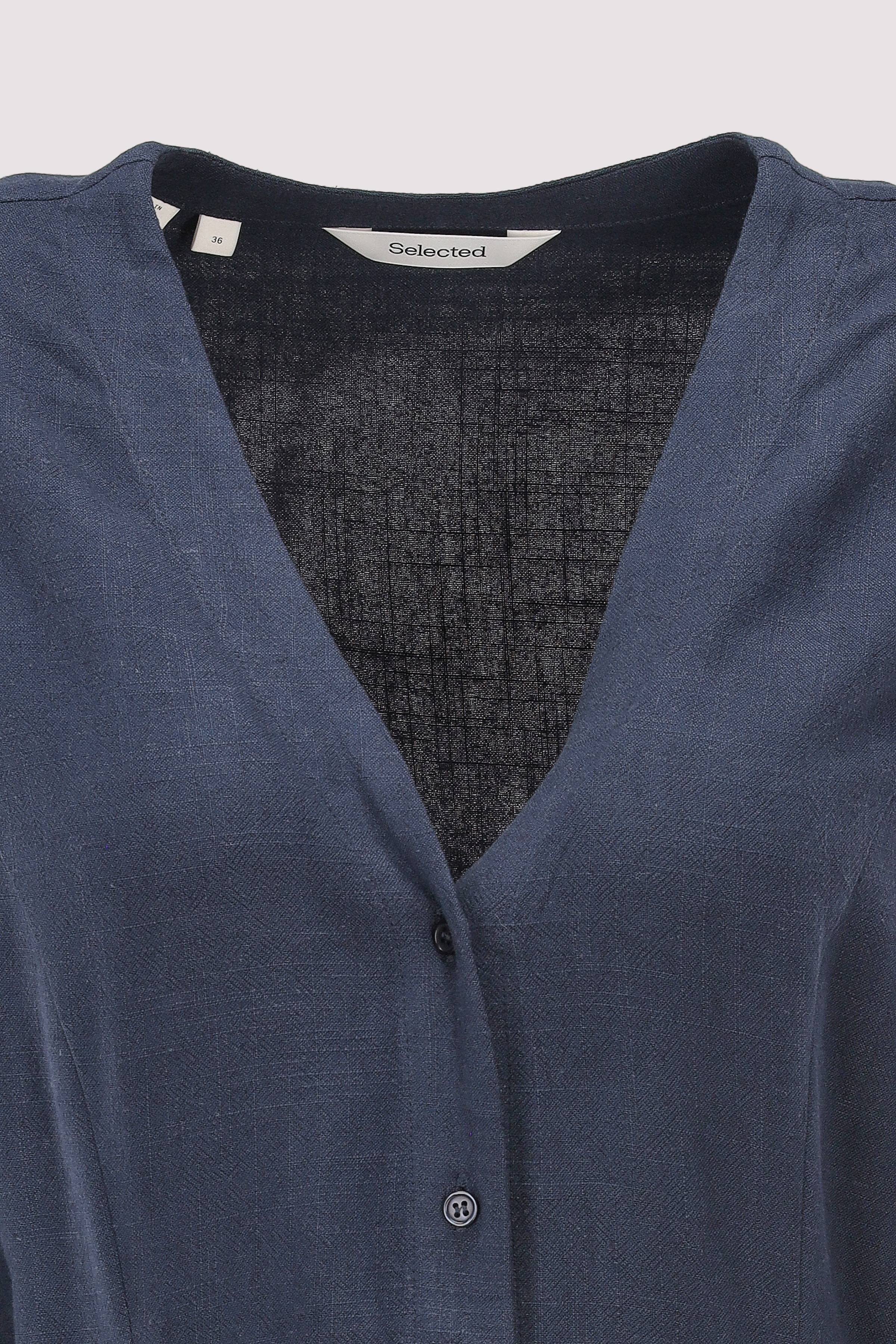 Selected - Selected Freizeitkleid Viskose-Leinen