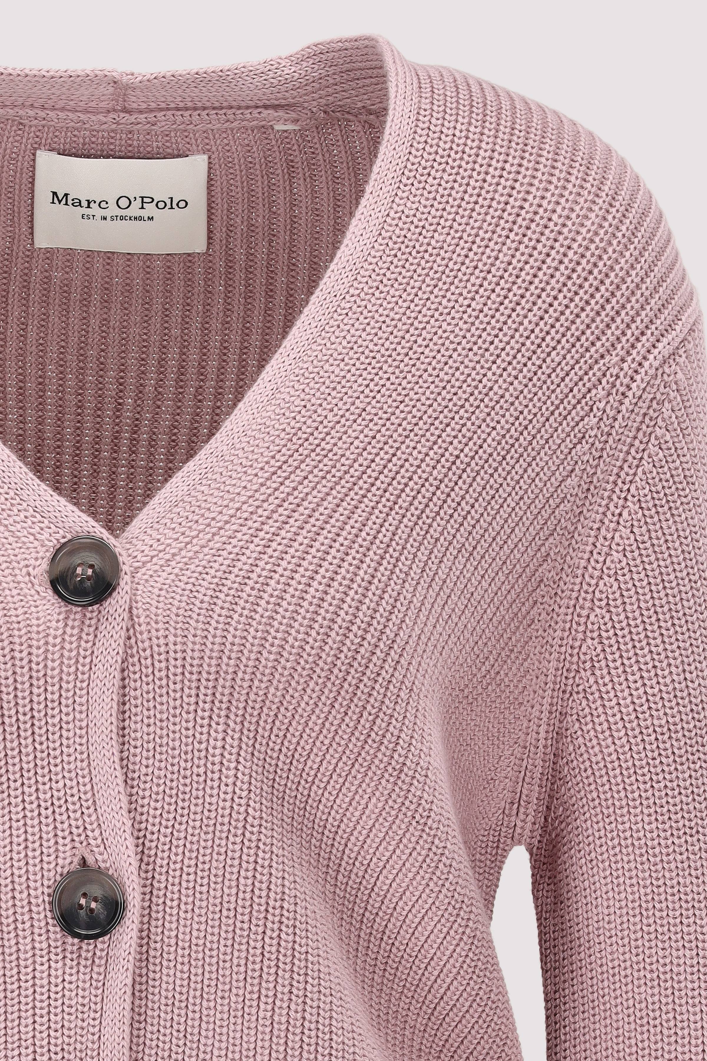 Marc O Polo Casual - Kurze Strickjacke, mildes Rosa, Baumwoll