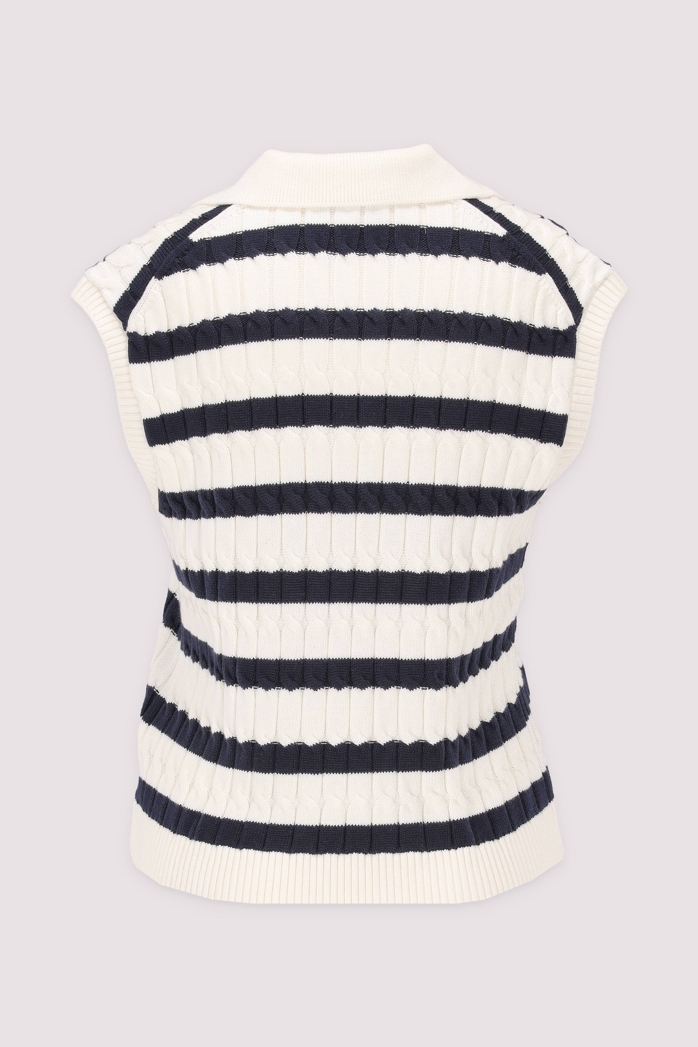 Tommy Hilfiger - CO CABLE MID GG OPEN POLO VEST Tommy Hilfiger - CO CABLE MID GG OPEN POLO VEST