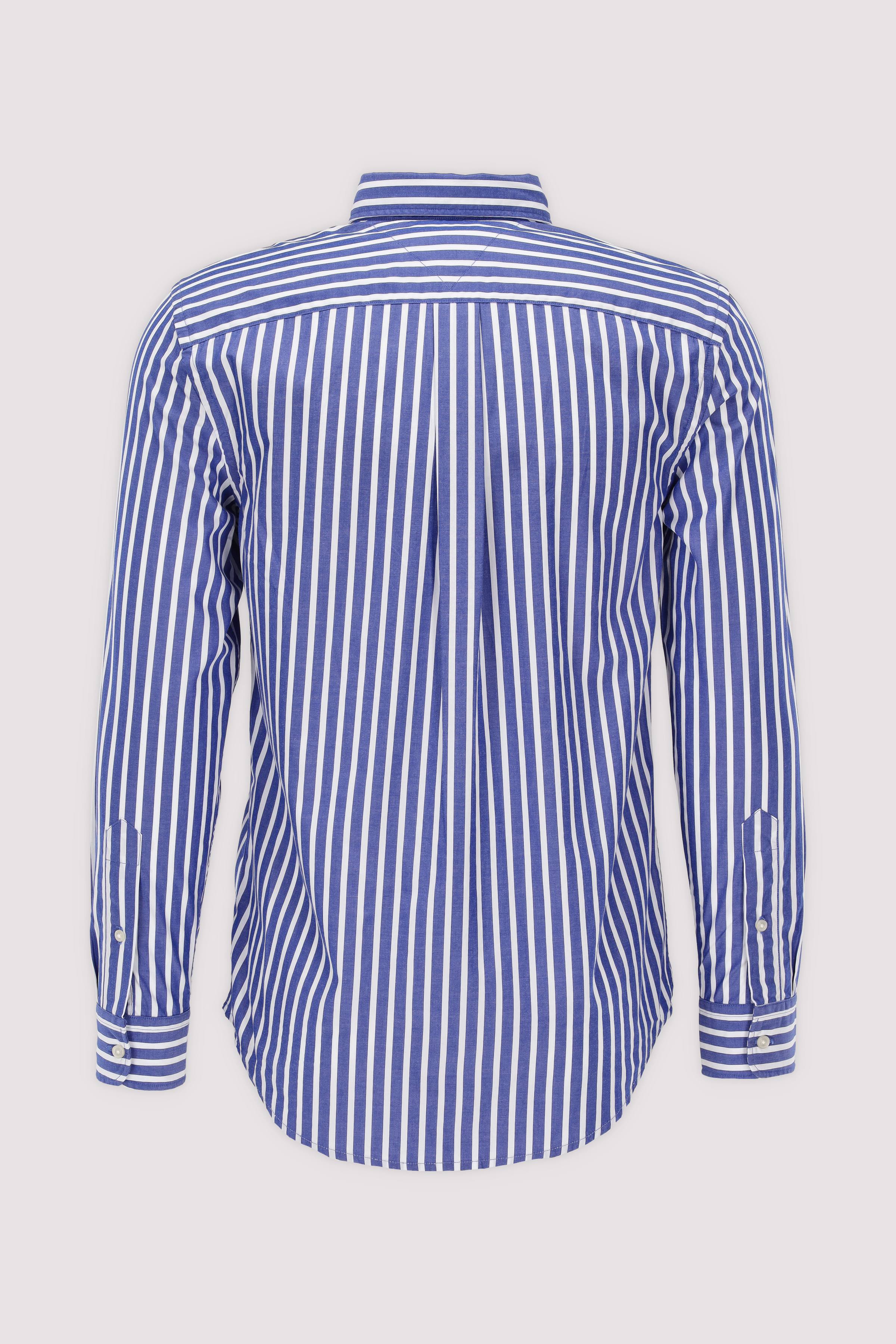 FLEX POPLIN SEASONAL STRIPE SH