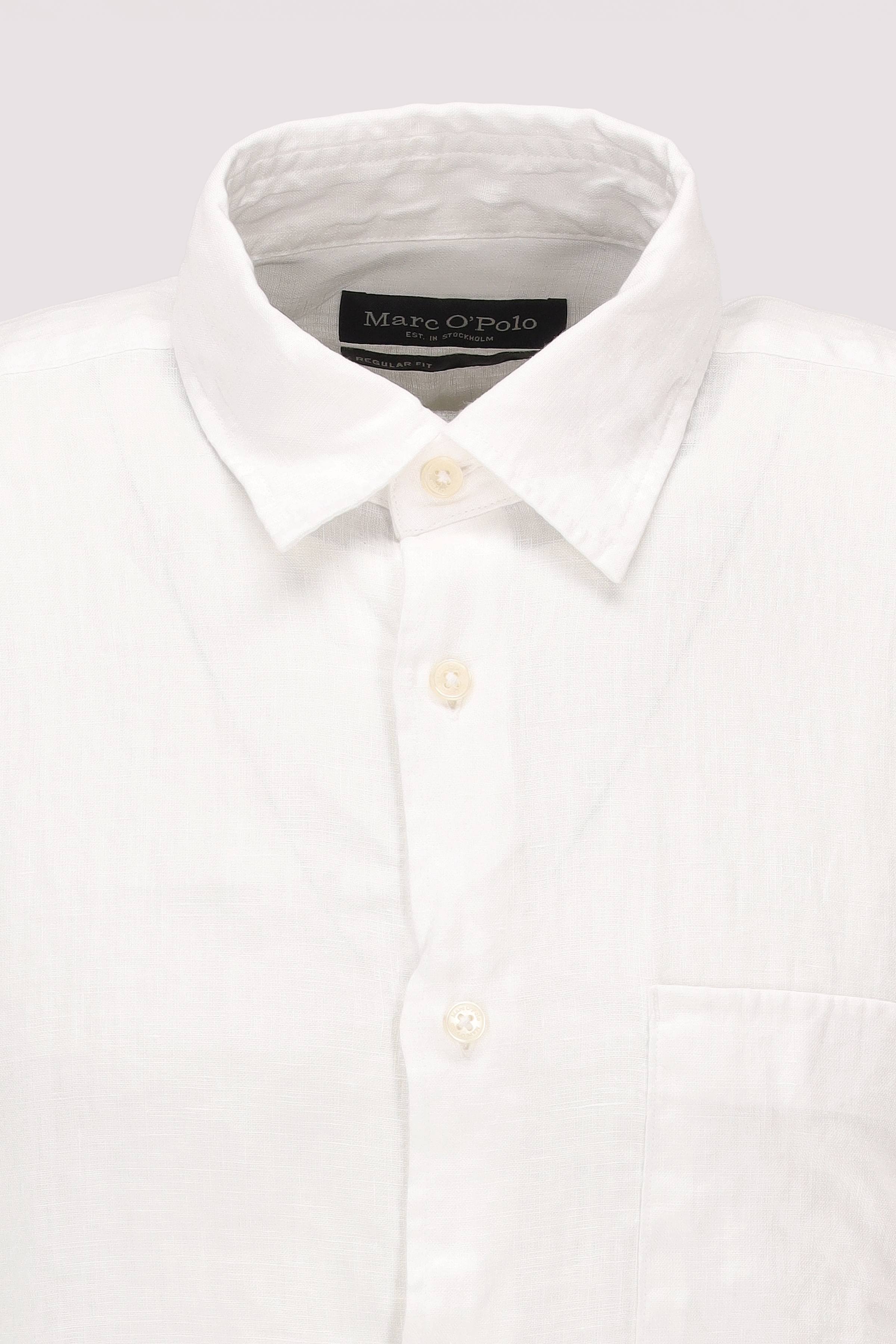 Marc O Polo Casual - Marc O'Polo Leinenhemd Weiß Herren