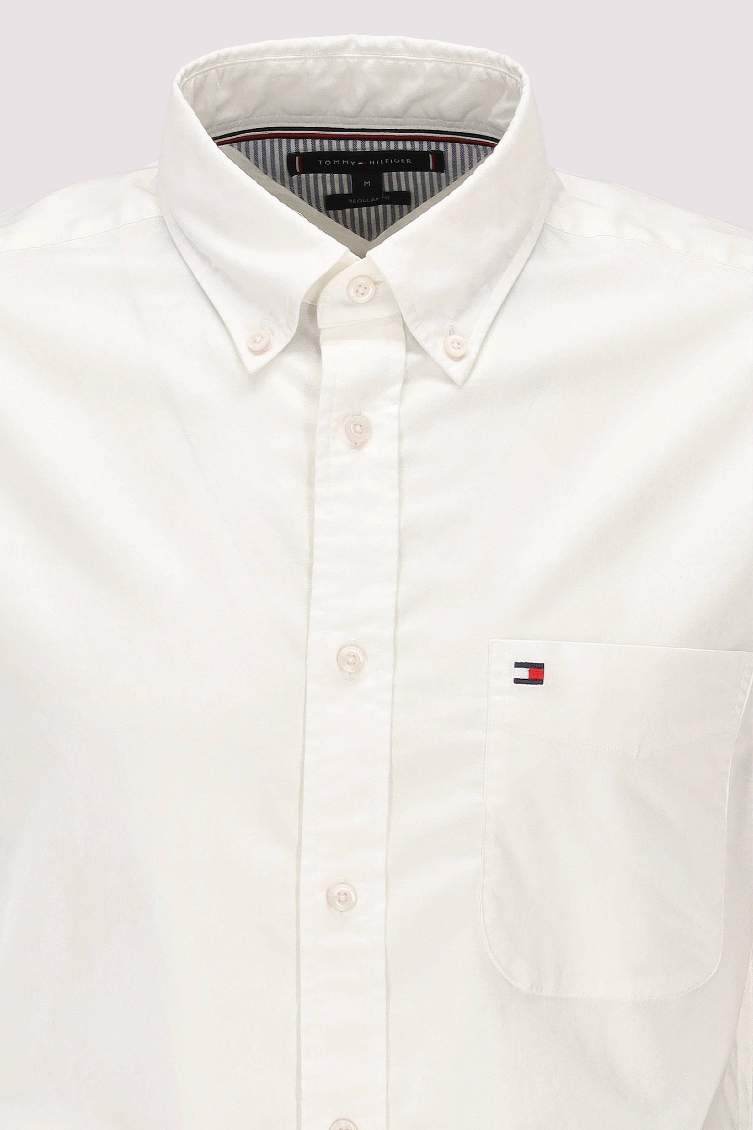 Tommy Hilfiger - Tommy Hilfiger Herren Kurzarmhemd Weiß