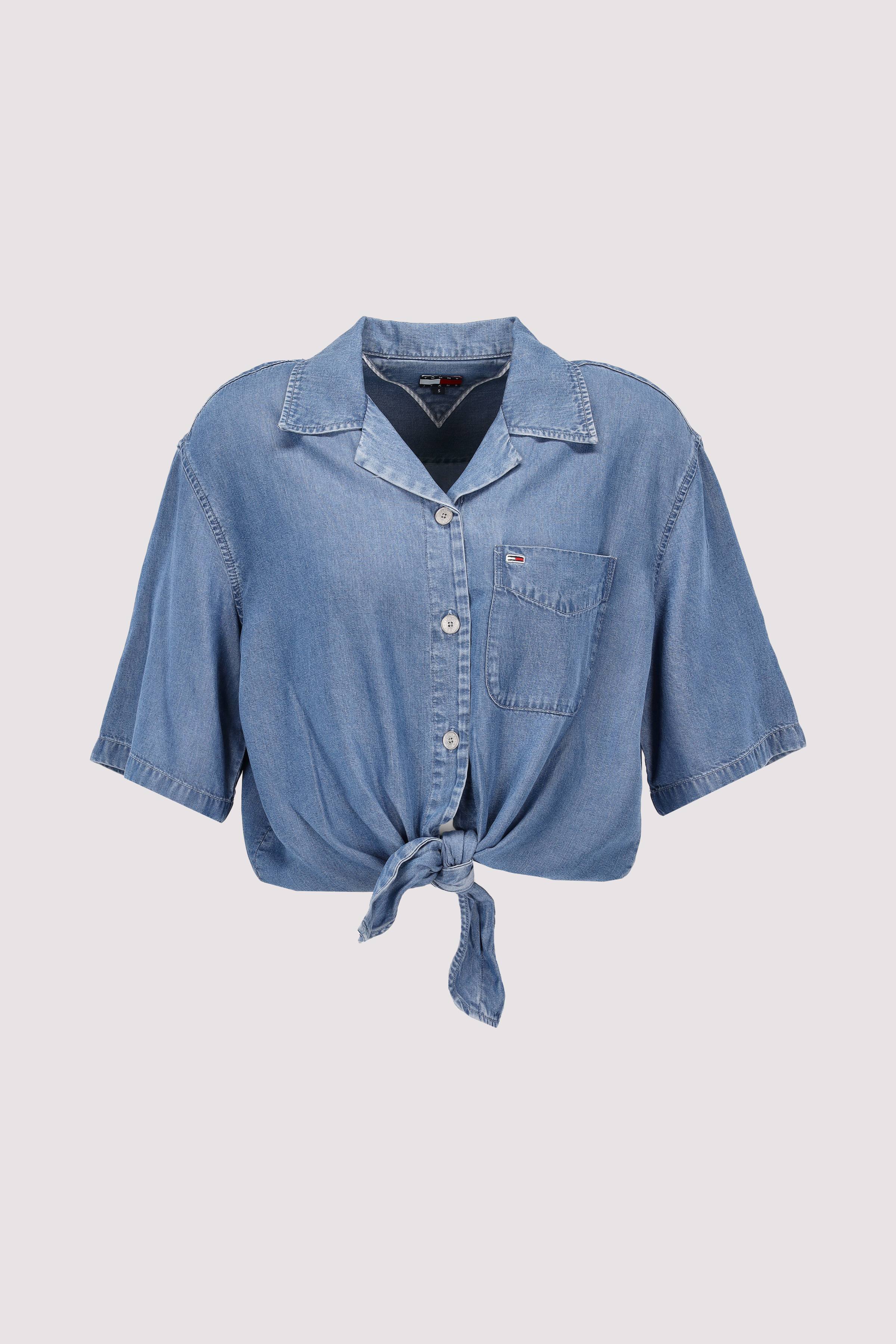 Tommy Jeans - TJW CHAMBRAY TIE SS SHIRT EXT Tommy Jeans - TJW CHAMBRAY TIE SS SHIRT EXT