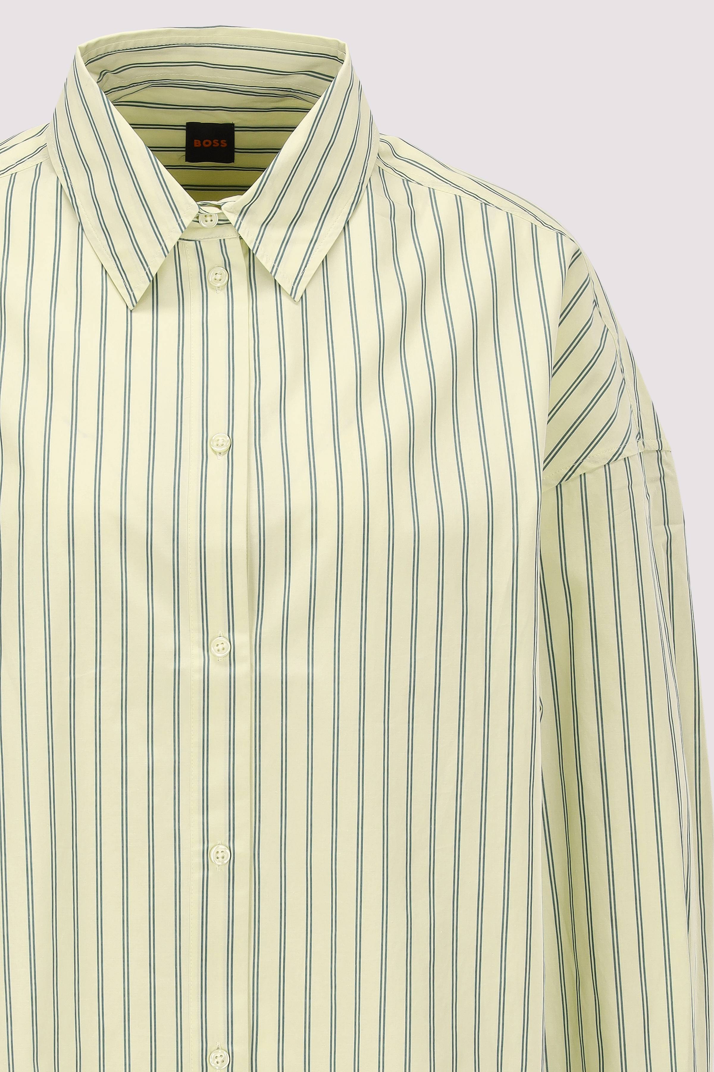 BOSS - BOSS Bluse Grün aus Baumwolle