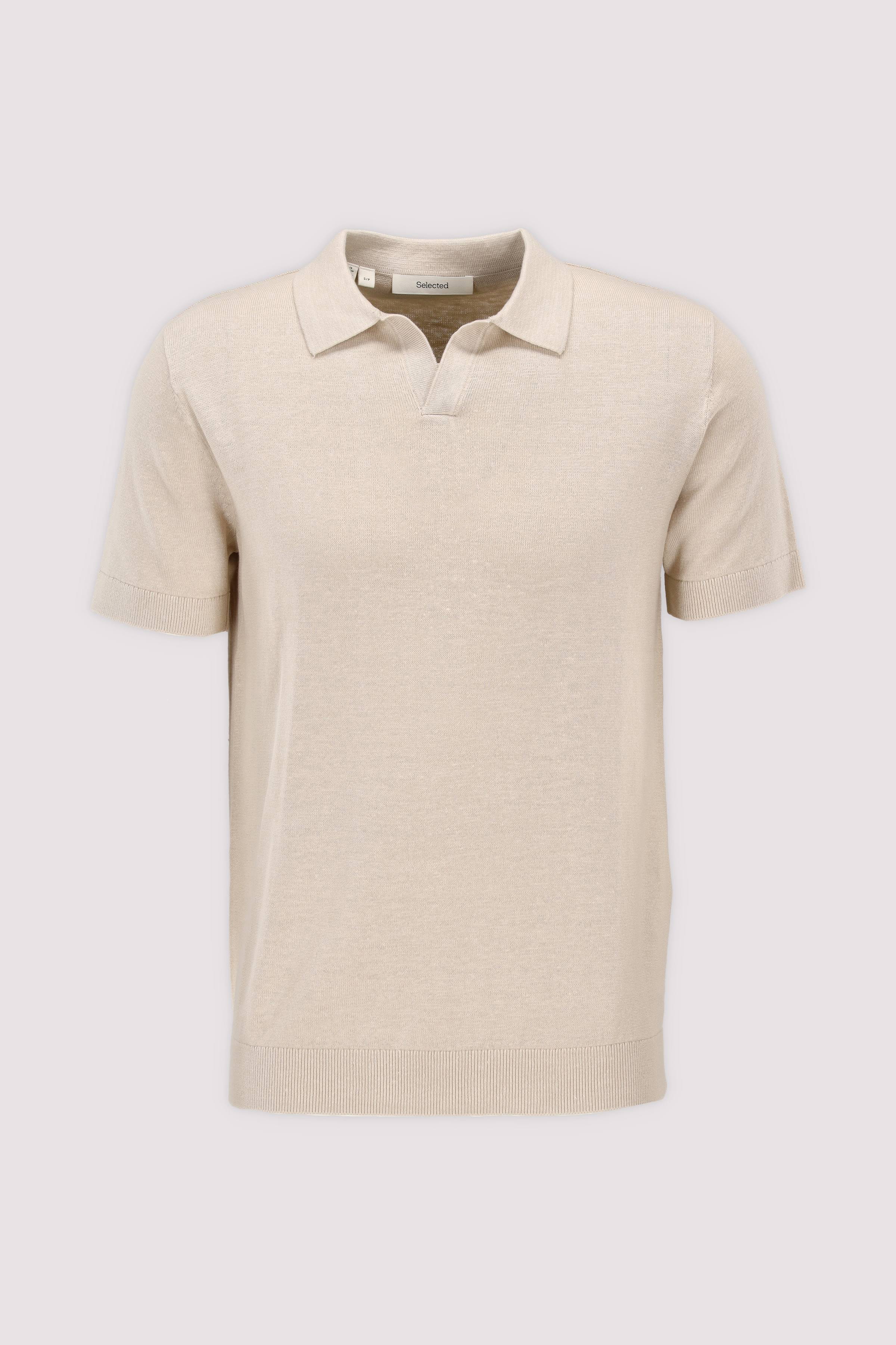 Selected Herren Poloshirt Leinenmix