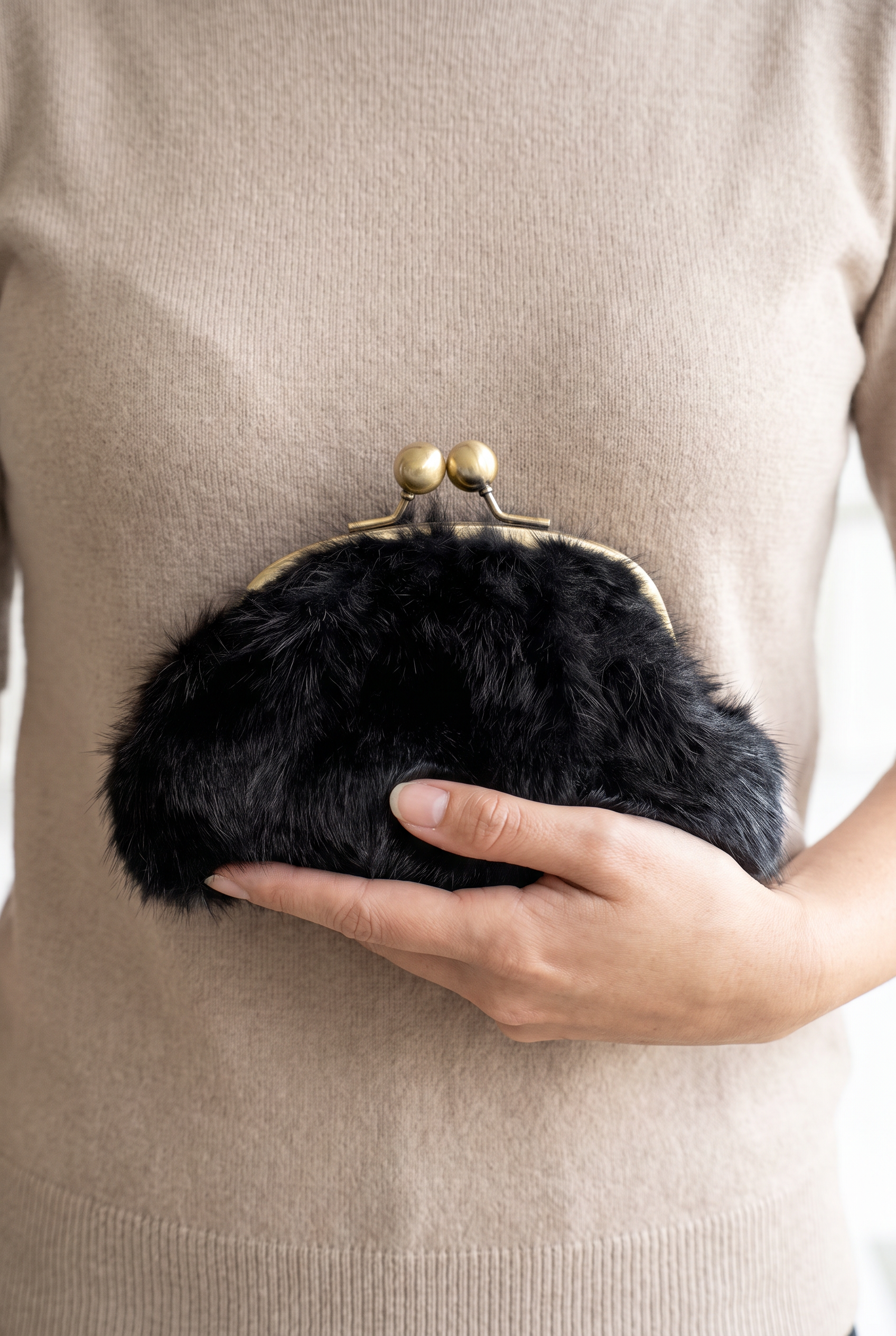 Crazy Lou - Elegante Clutch in Schwarz von Crazy Lou