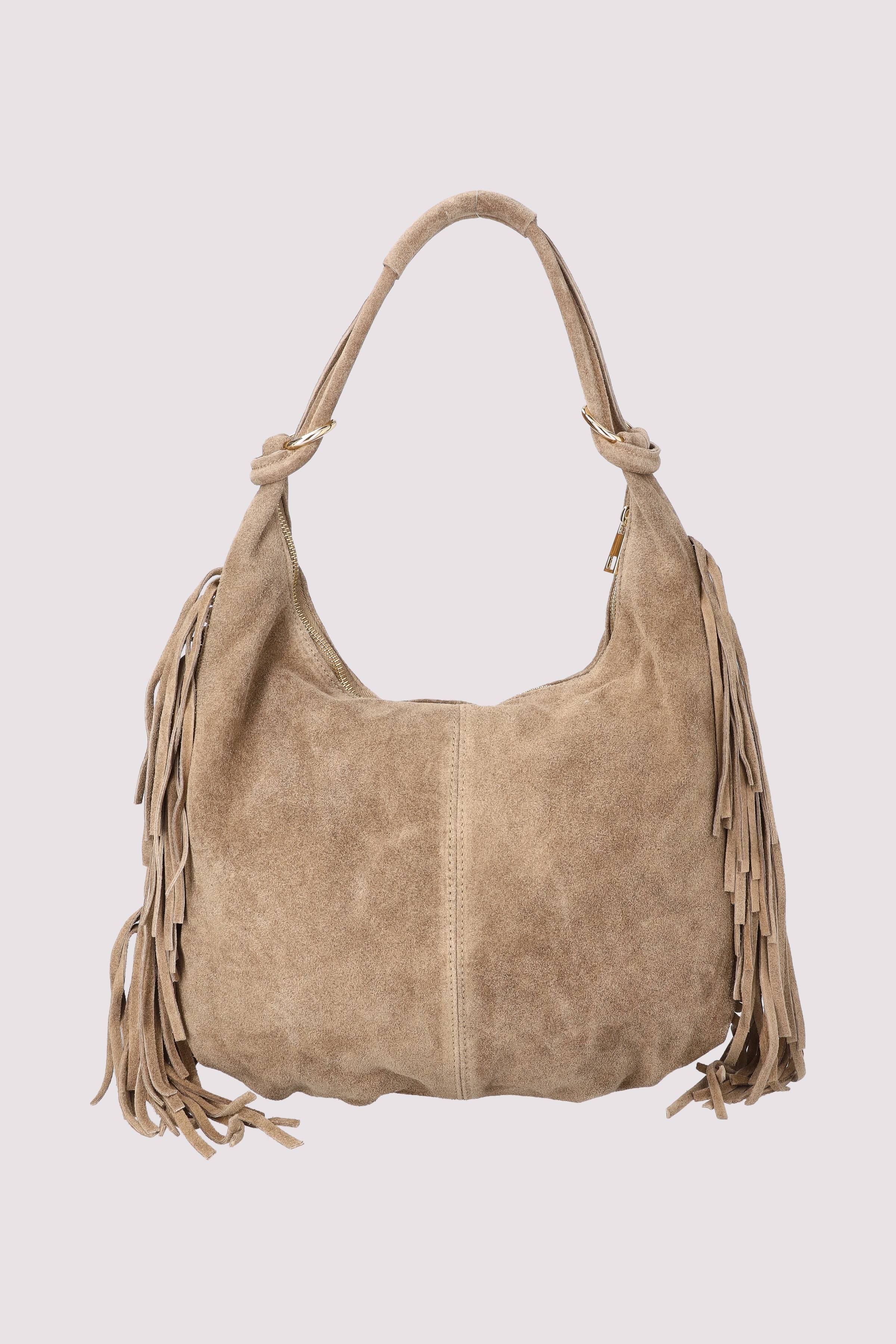 Taupe Handtasche von Marlon Bags