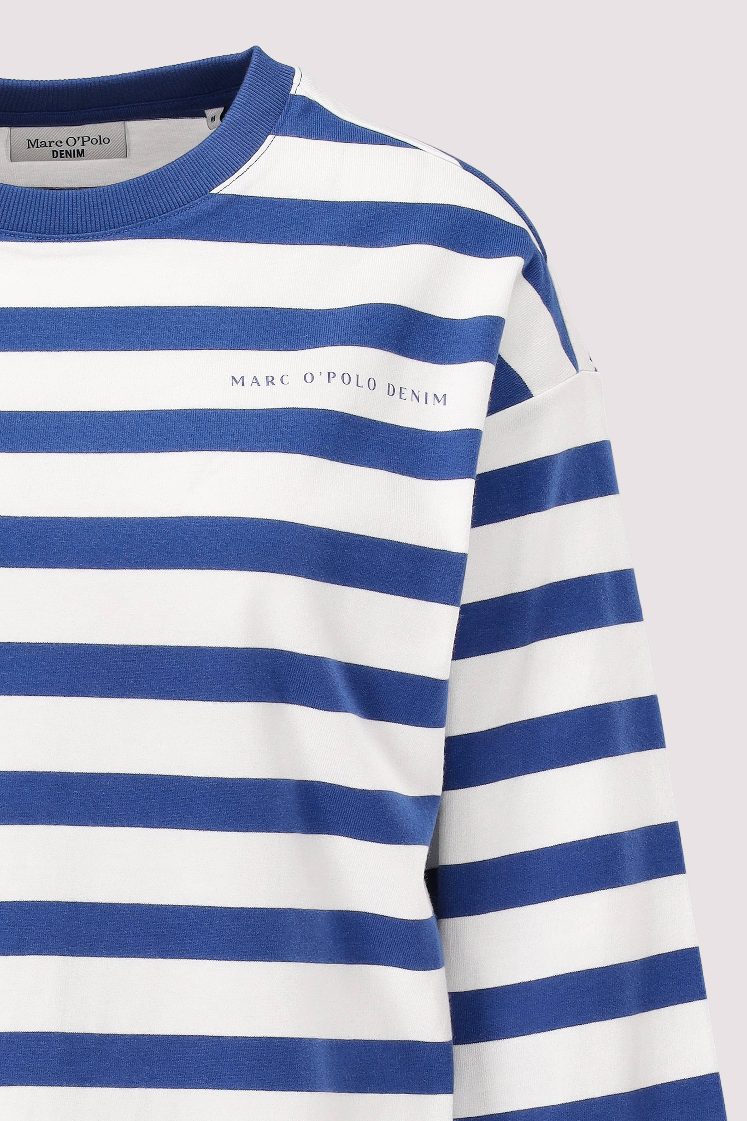 Marc O´Polo - T-Shirt, LSL, YD Stripes, Loos