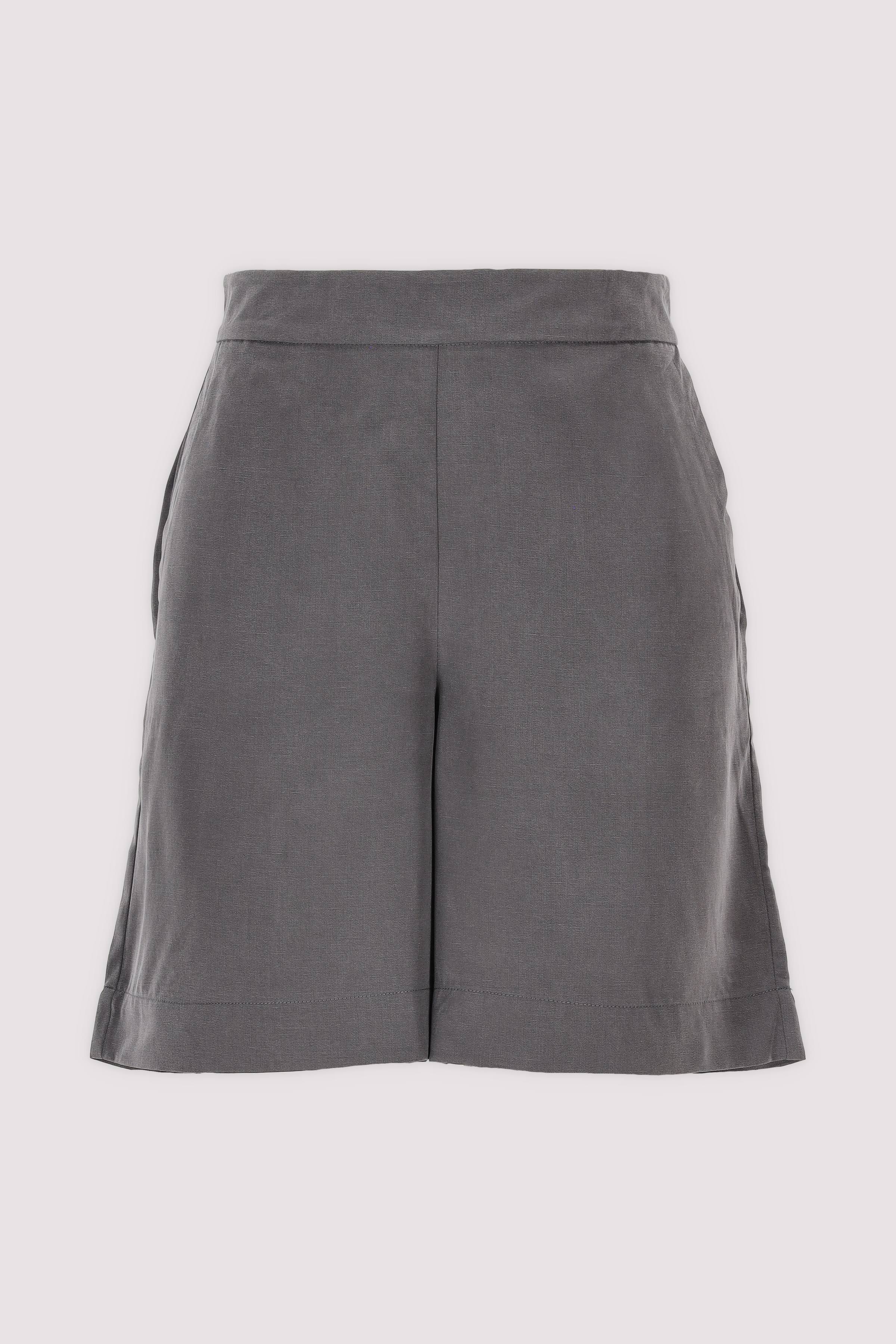 Lyocell-Leinen Shorts Grau