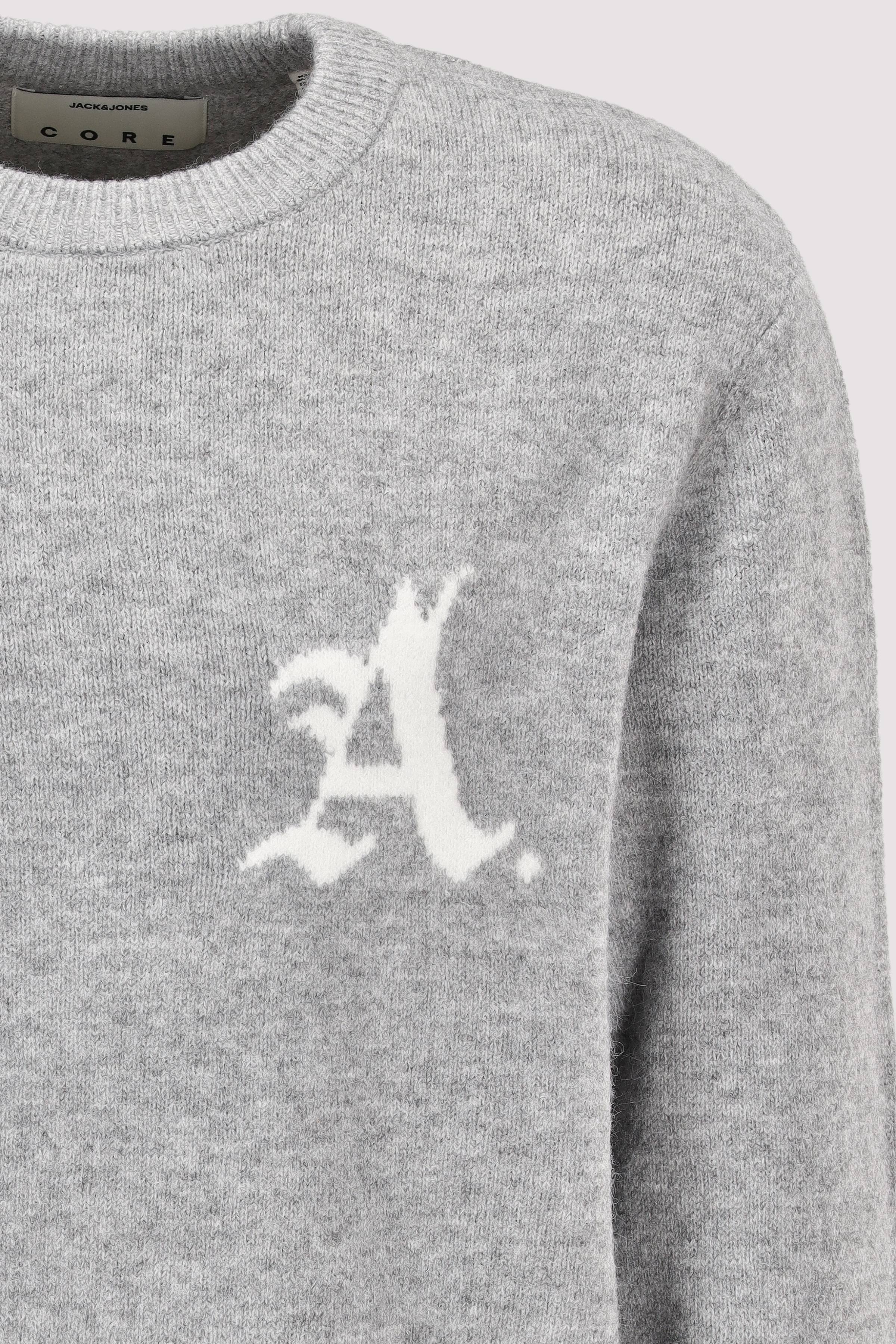 Jack and Jones - Jack and Jones Rundhalspullover Grau