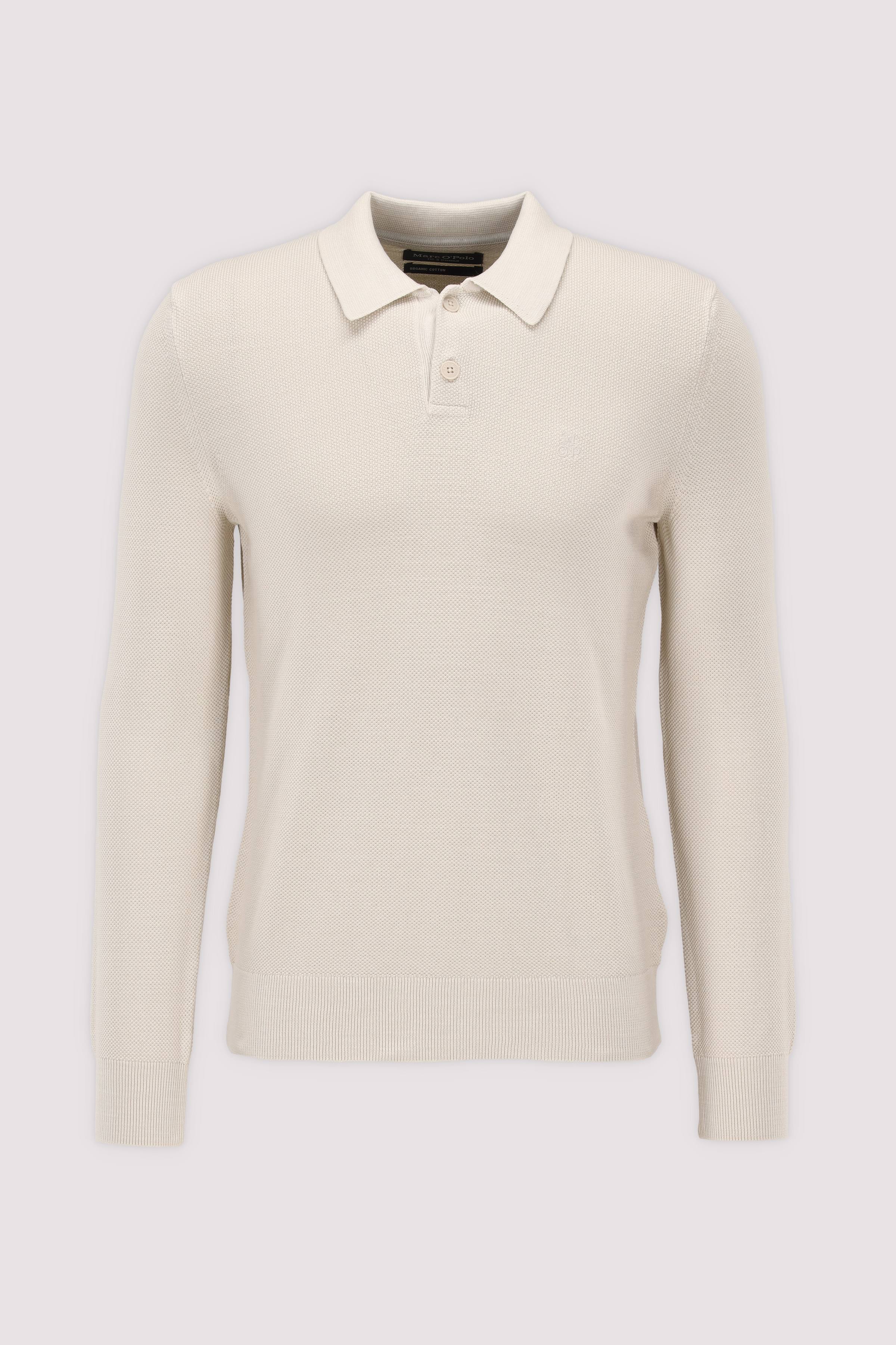 Marc O'Polo Langarm-Poloshirt Grau