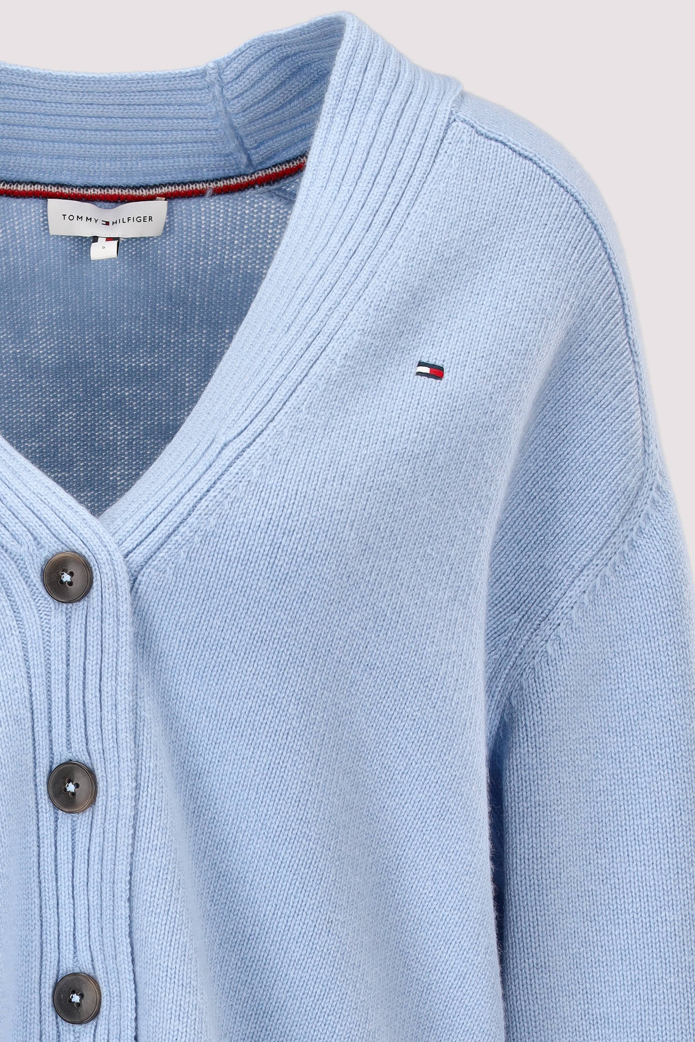 Tommy Hilfiger - Tommy Hilfiger kurze Strickjacke blau