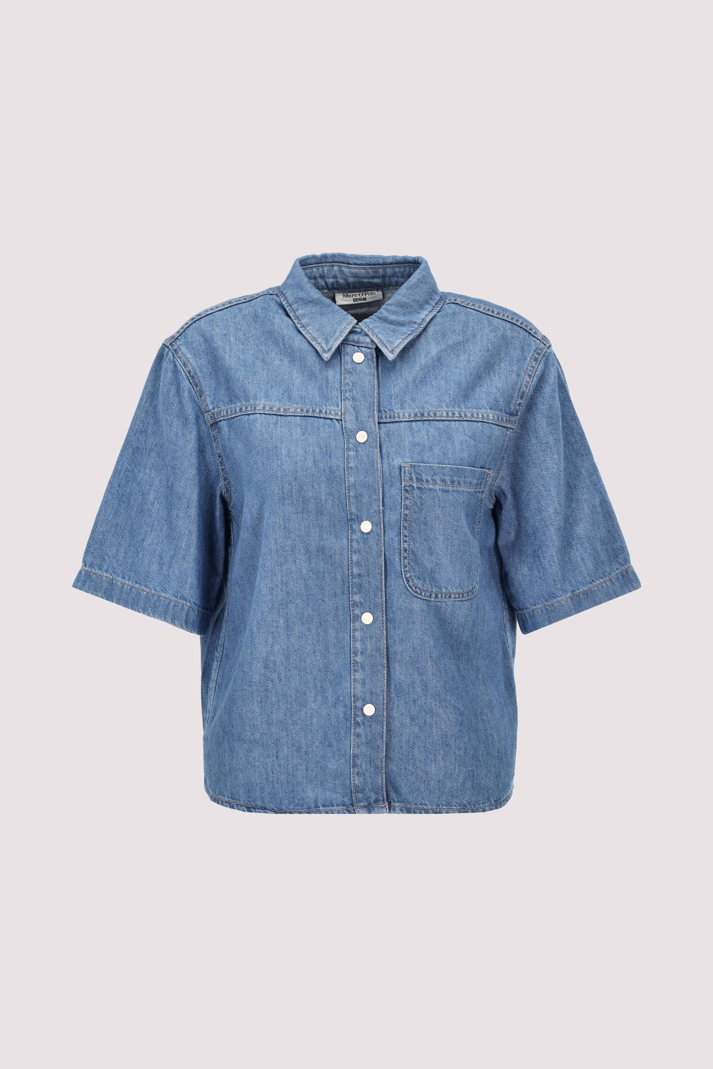 Denim Blouses Shortsleeve