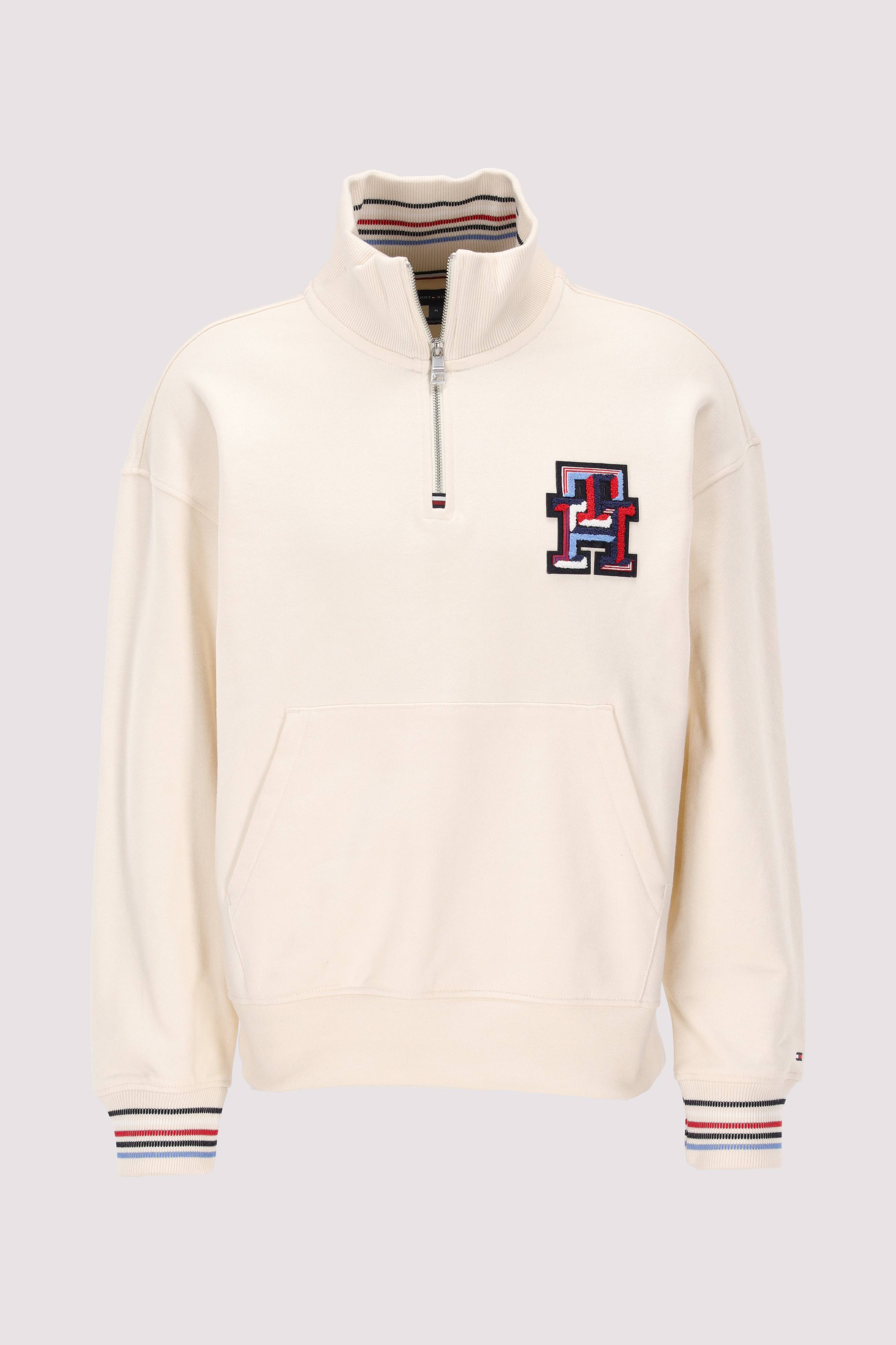 MONOGRAM TIPPED 1/4 ZIP | Beige | S | 8720646471065