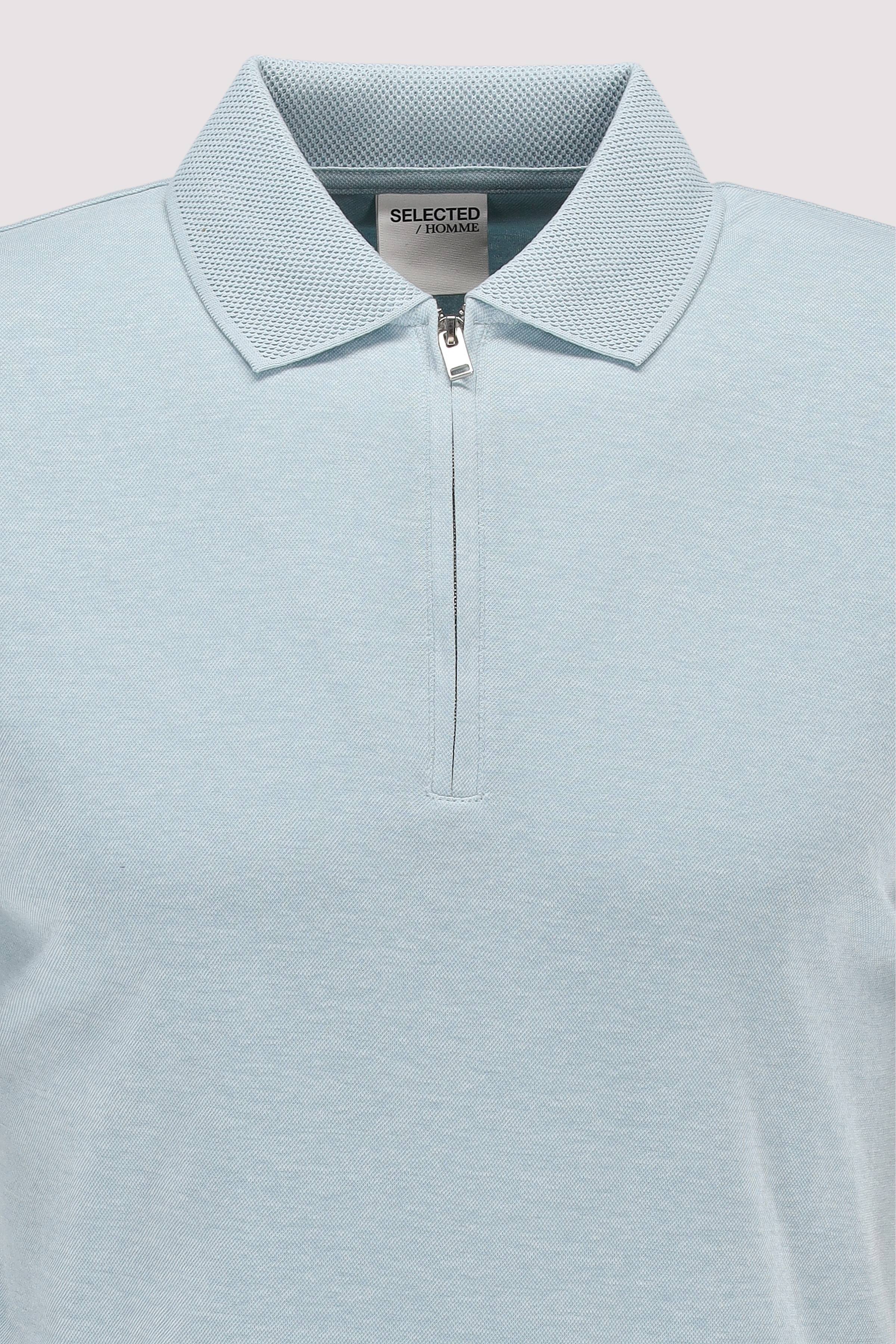 Selected - SLHFAVE ZIP SS POLO NOOS Selected - SLHFAVE ZIP SS POLO NOOS
