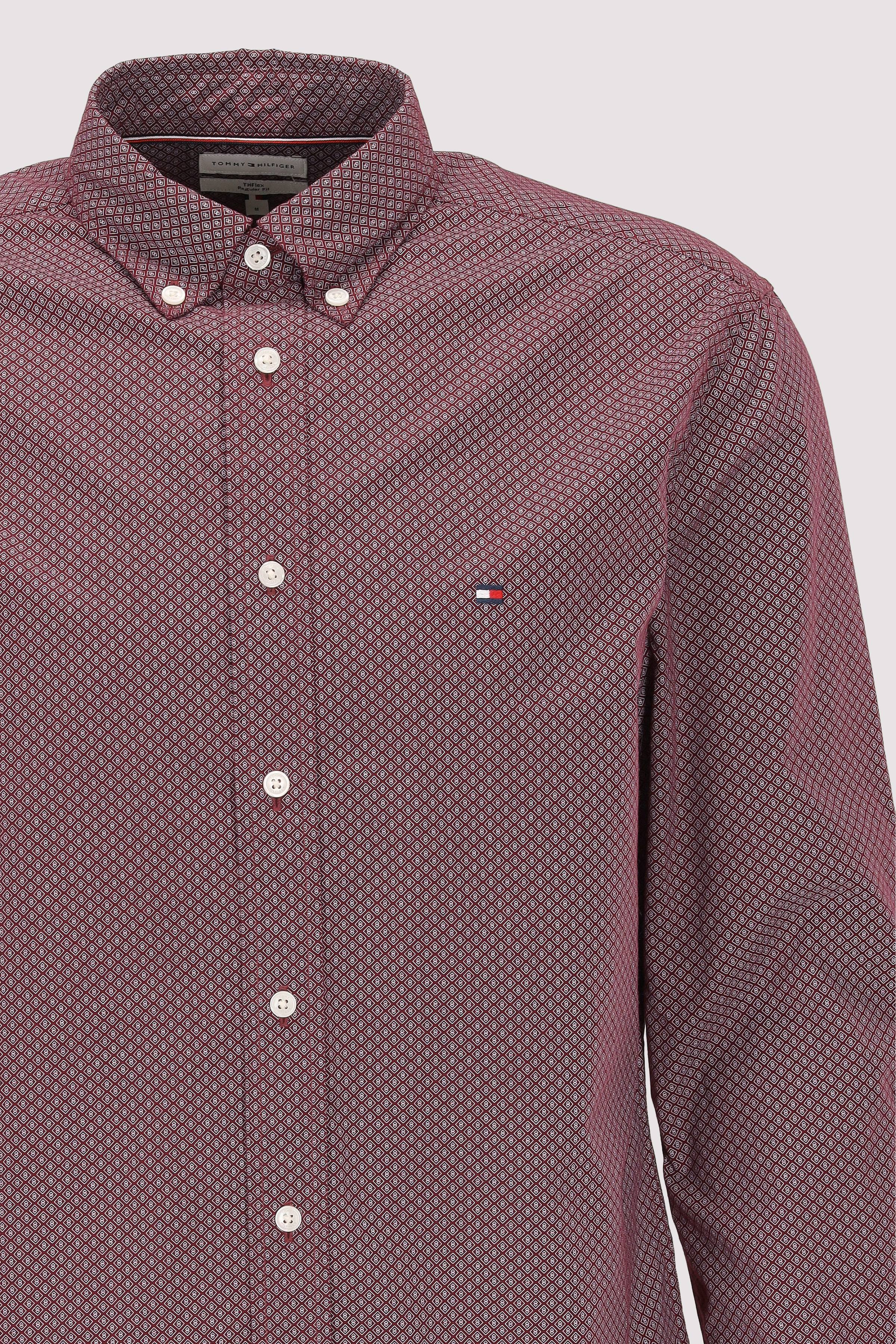 Tommy Hilfiger - Tommy Hilfiger Herren Langarmhemd rot