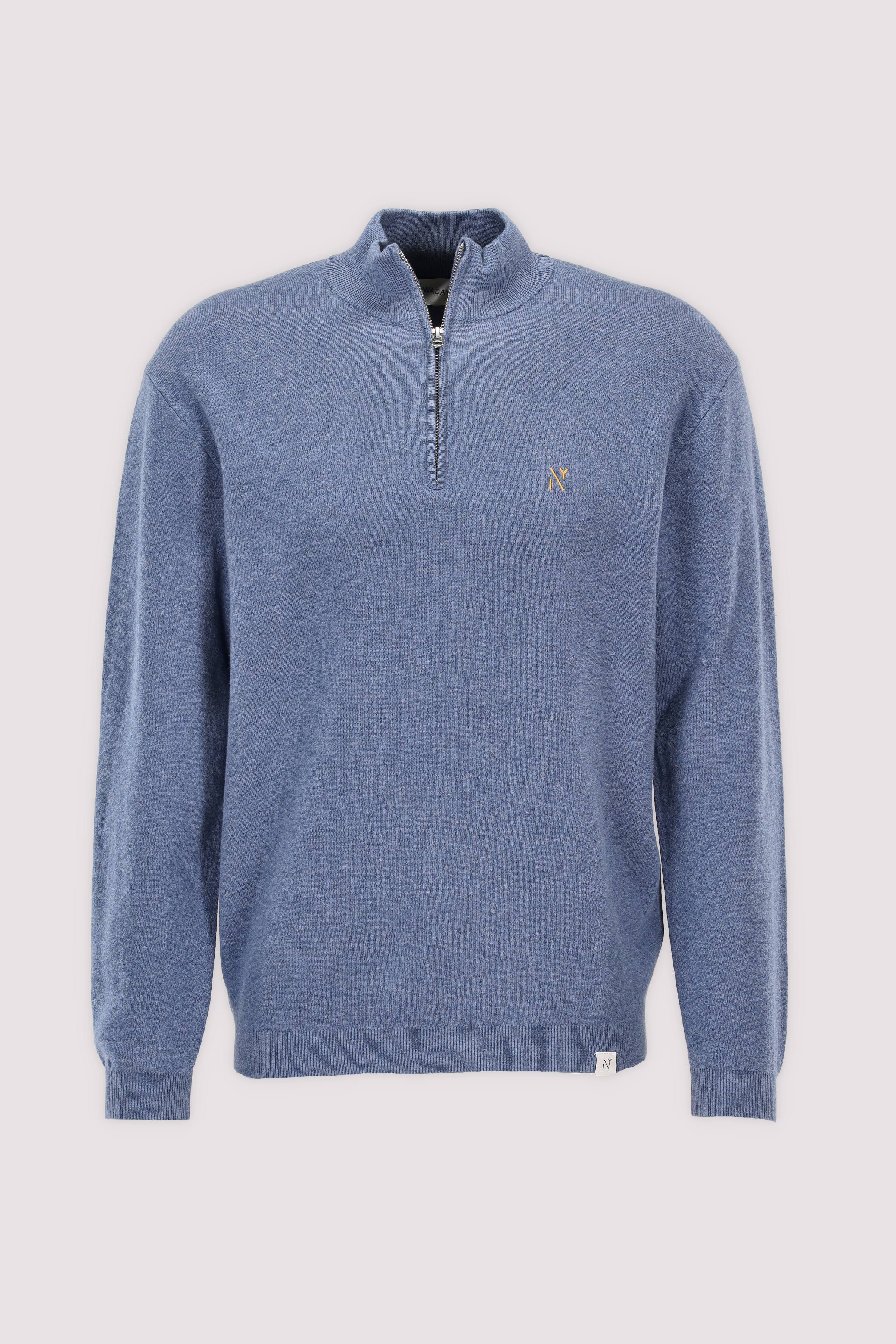 NOWADAYS Half-Zip-Pullover blau
