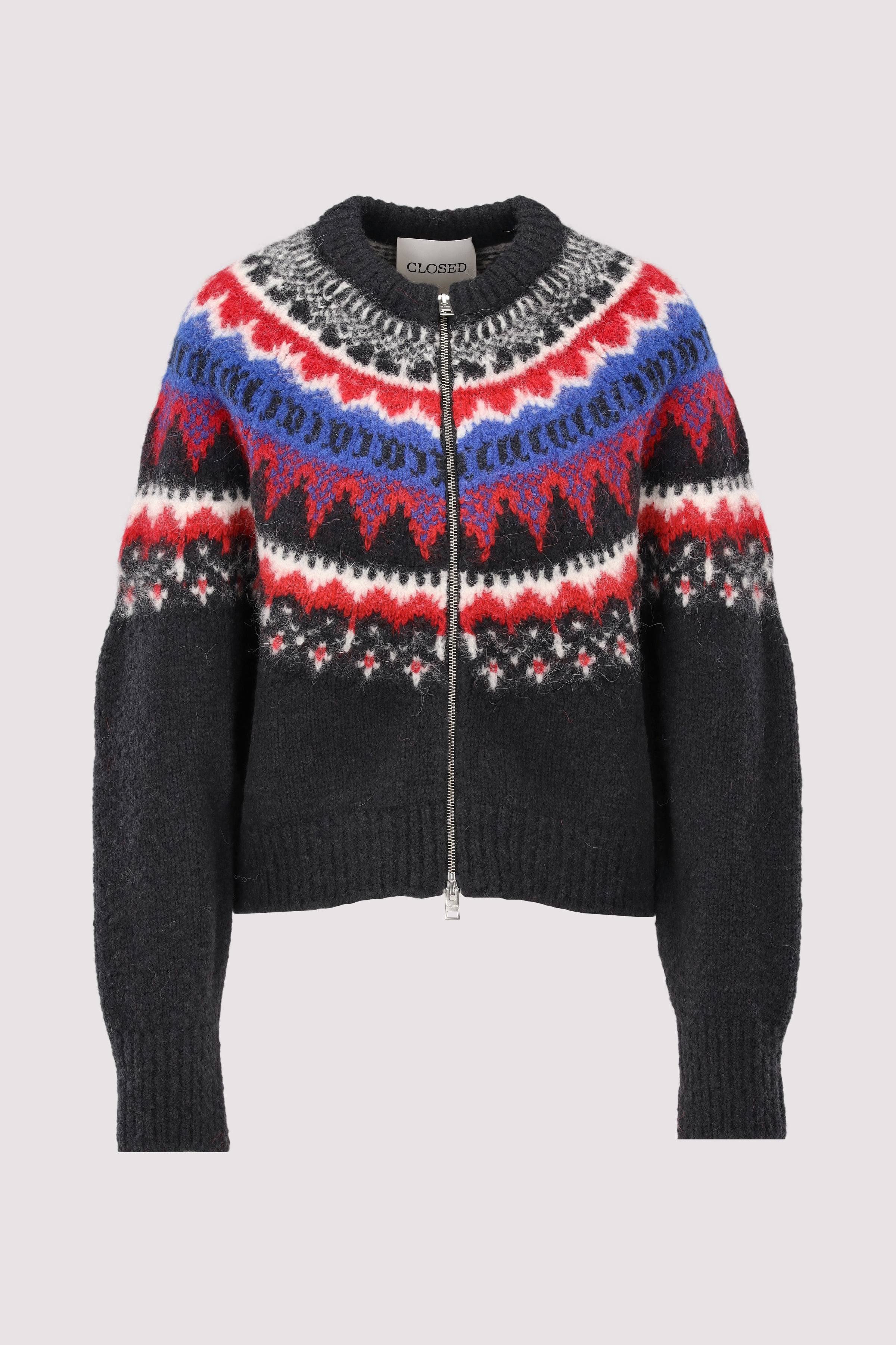 Cropped zip cardigan