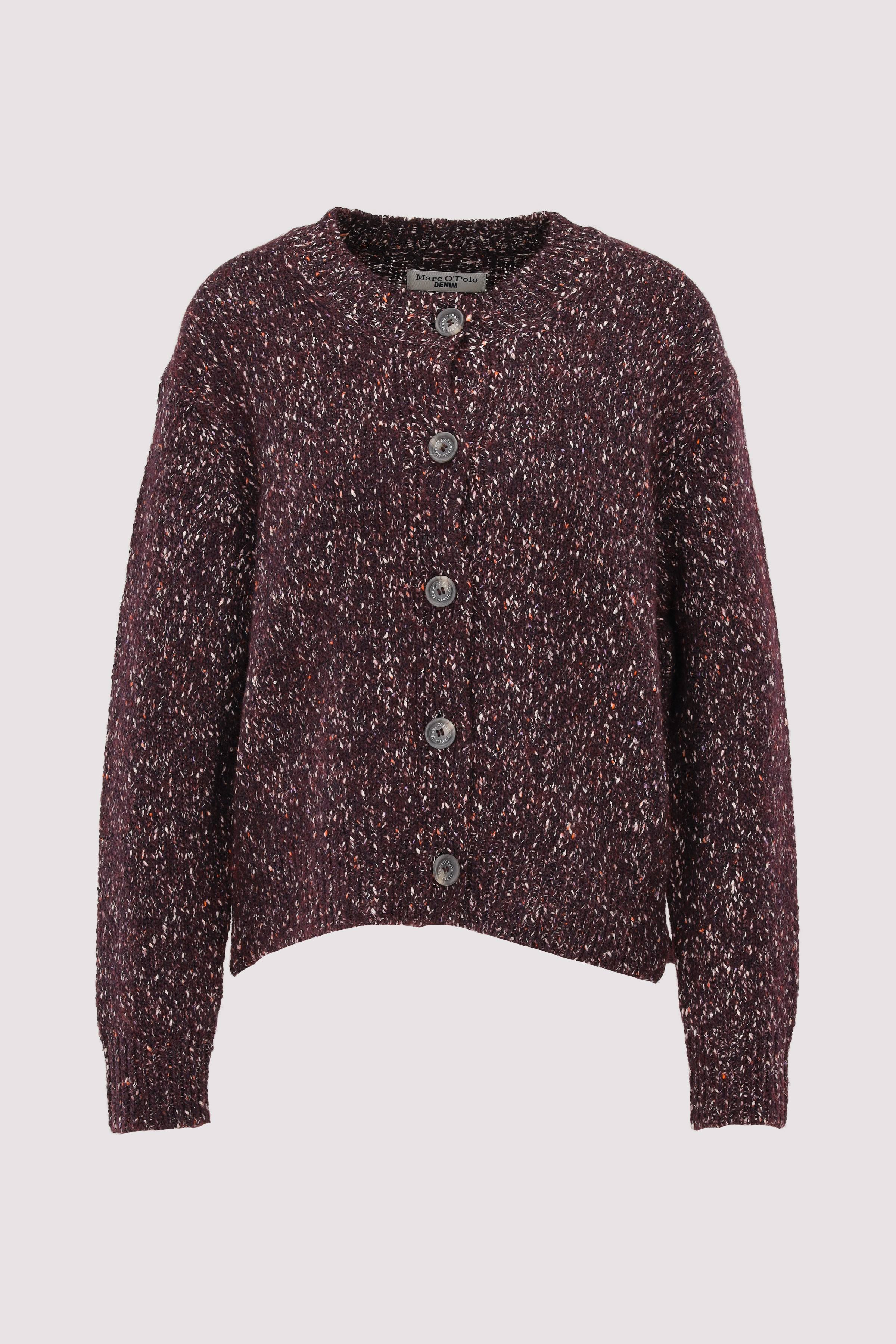 Kurze Strickjacke Marc O'Polo Mahagoni