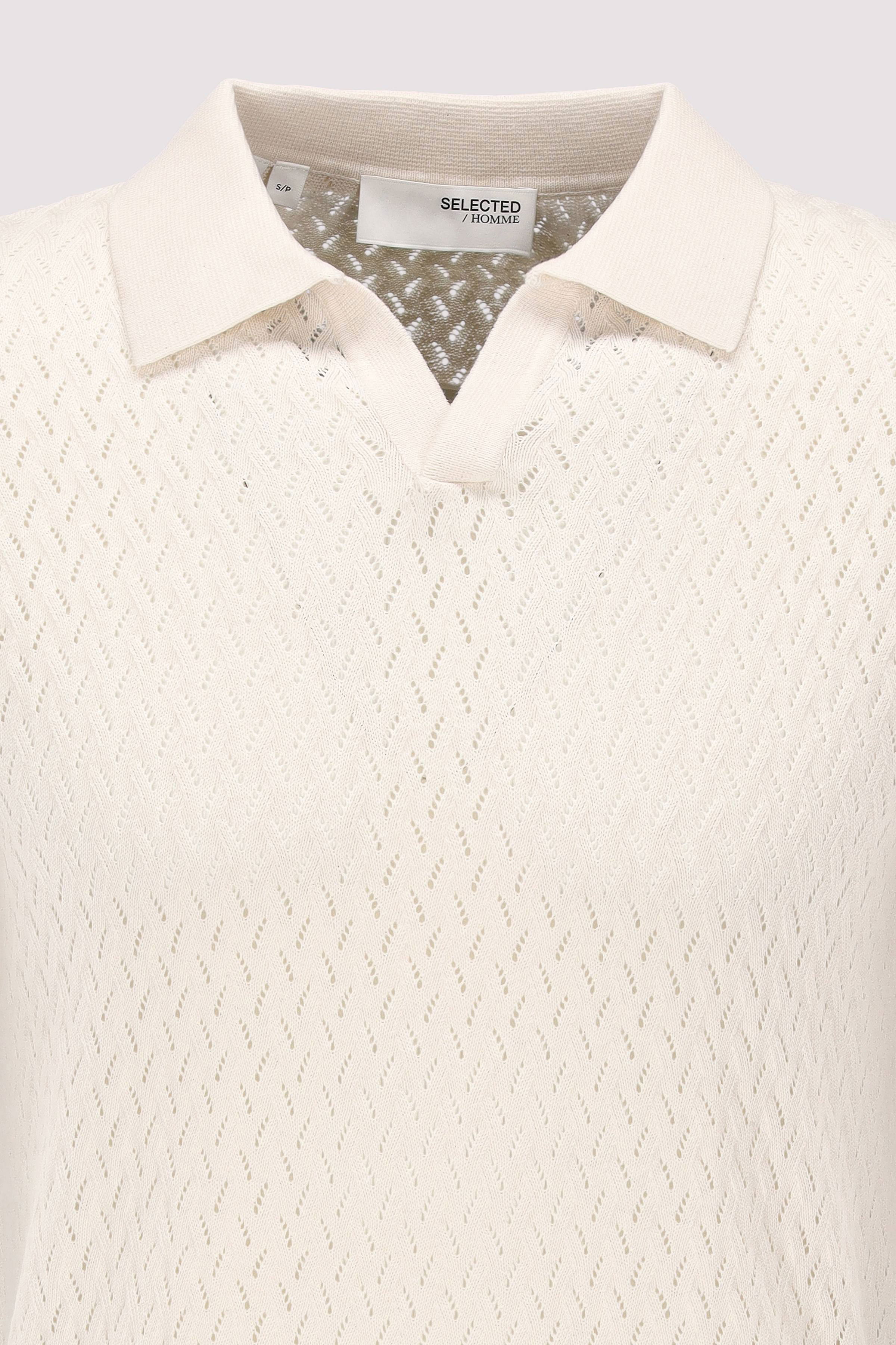 Selected - SLHLINO SS KNIT CROCHET OPEN P