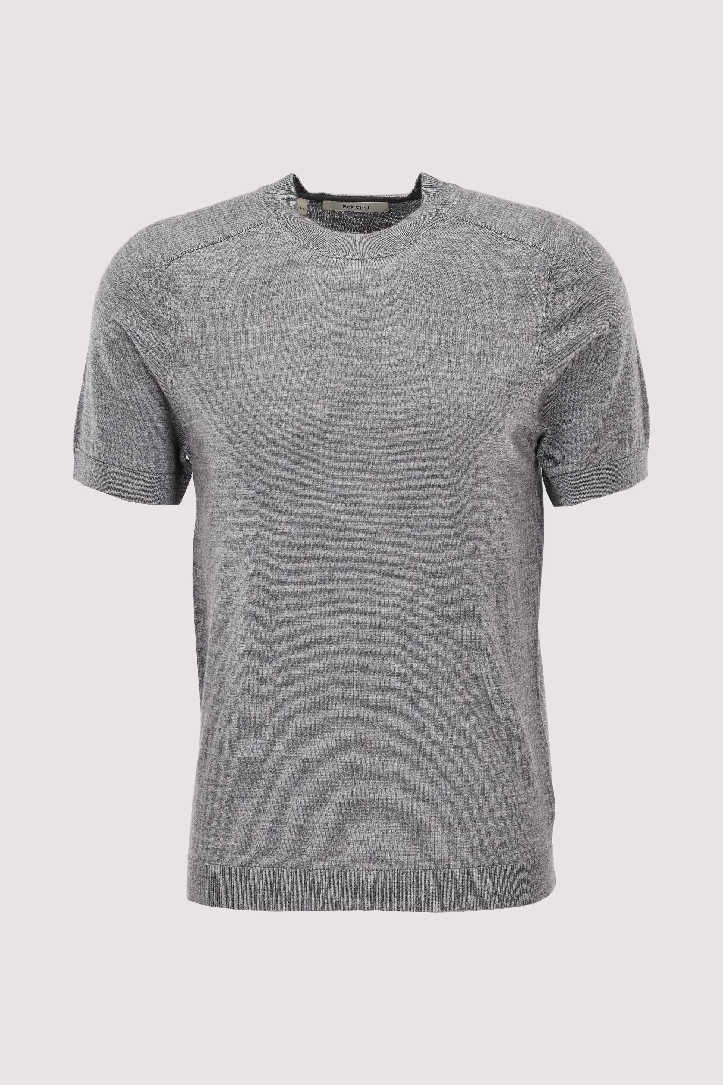 SLHTRAY SS KNIT MERINO CREW NE