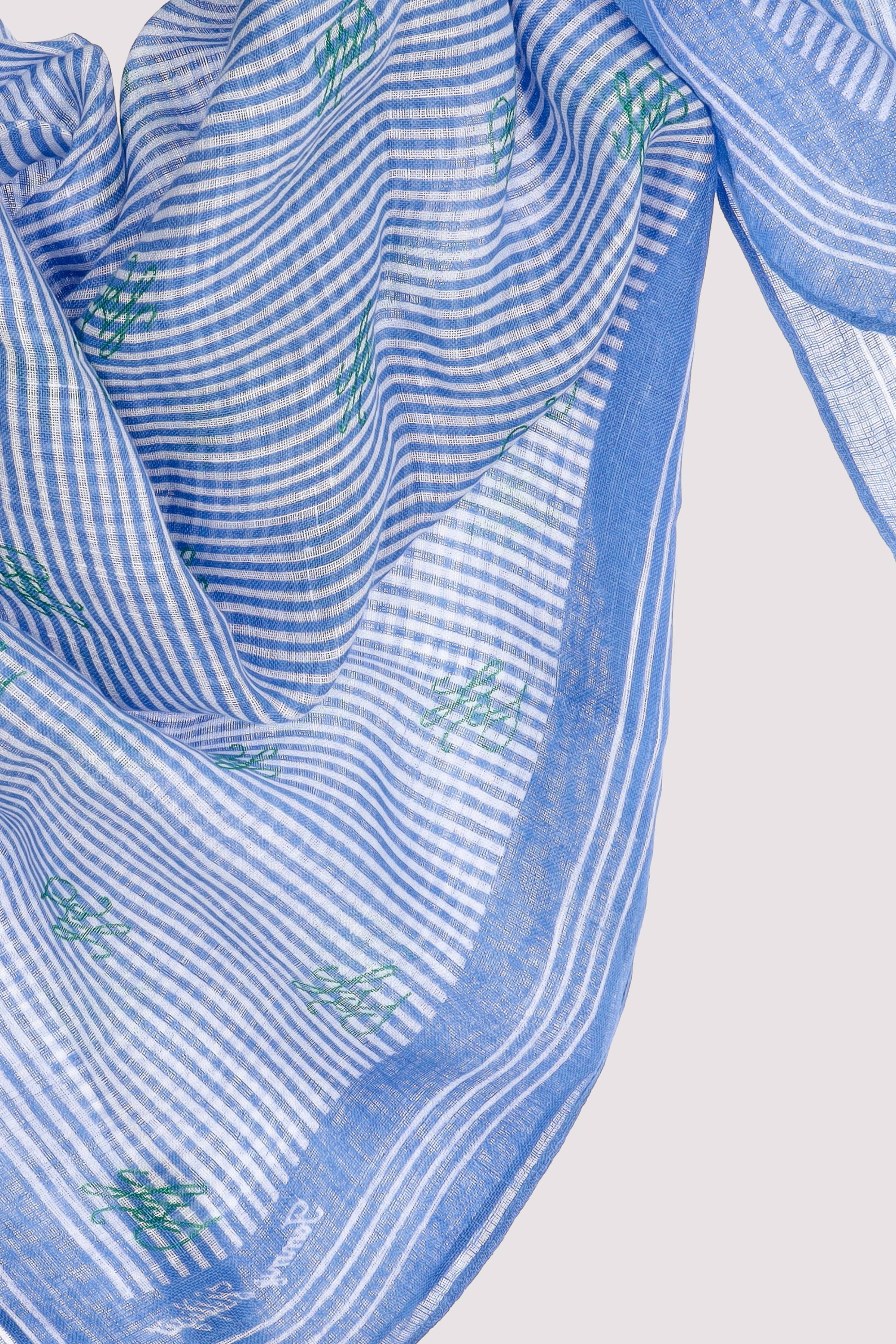 TH SCRIPT MONOGRAM LINEN SQUAR