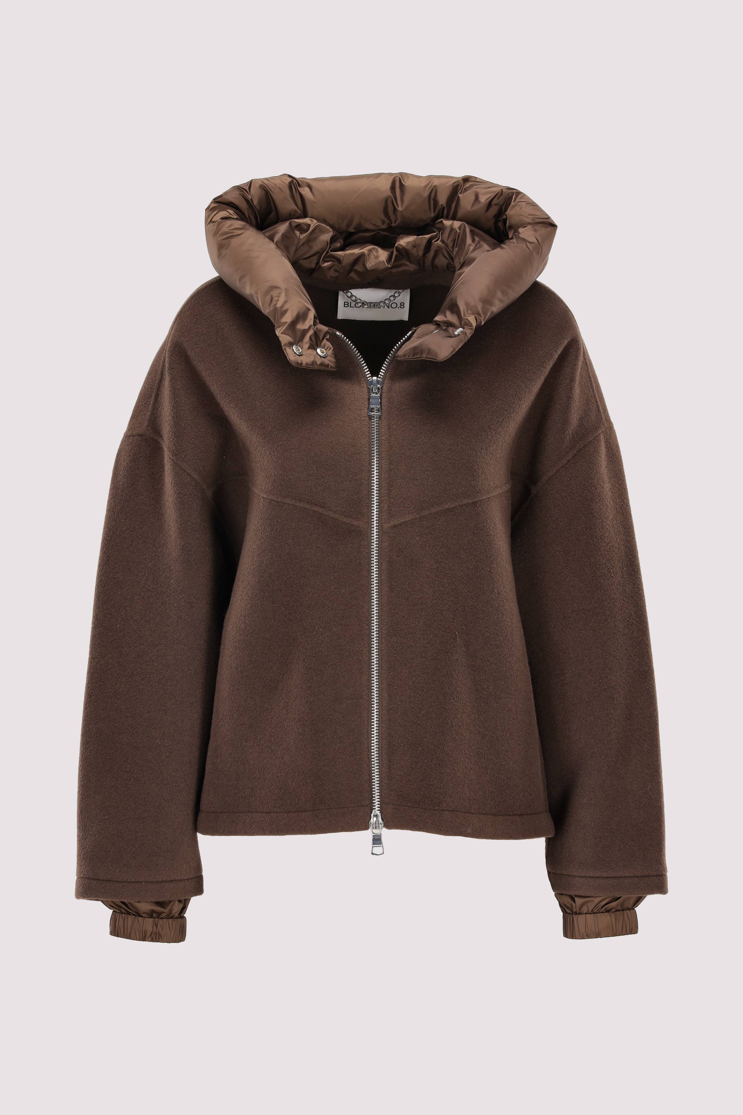 Wolljacke braun für Damen, warm und läss