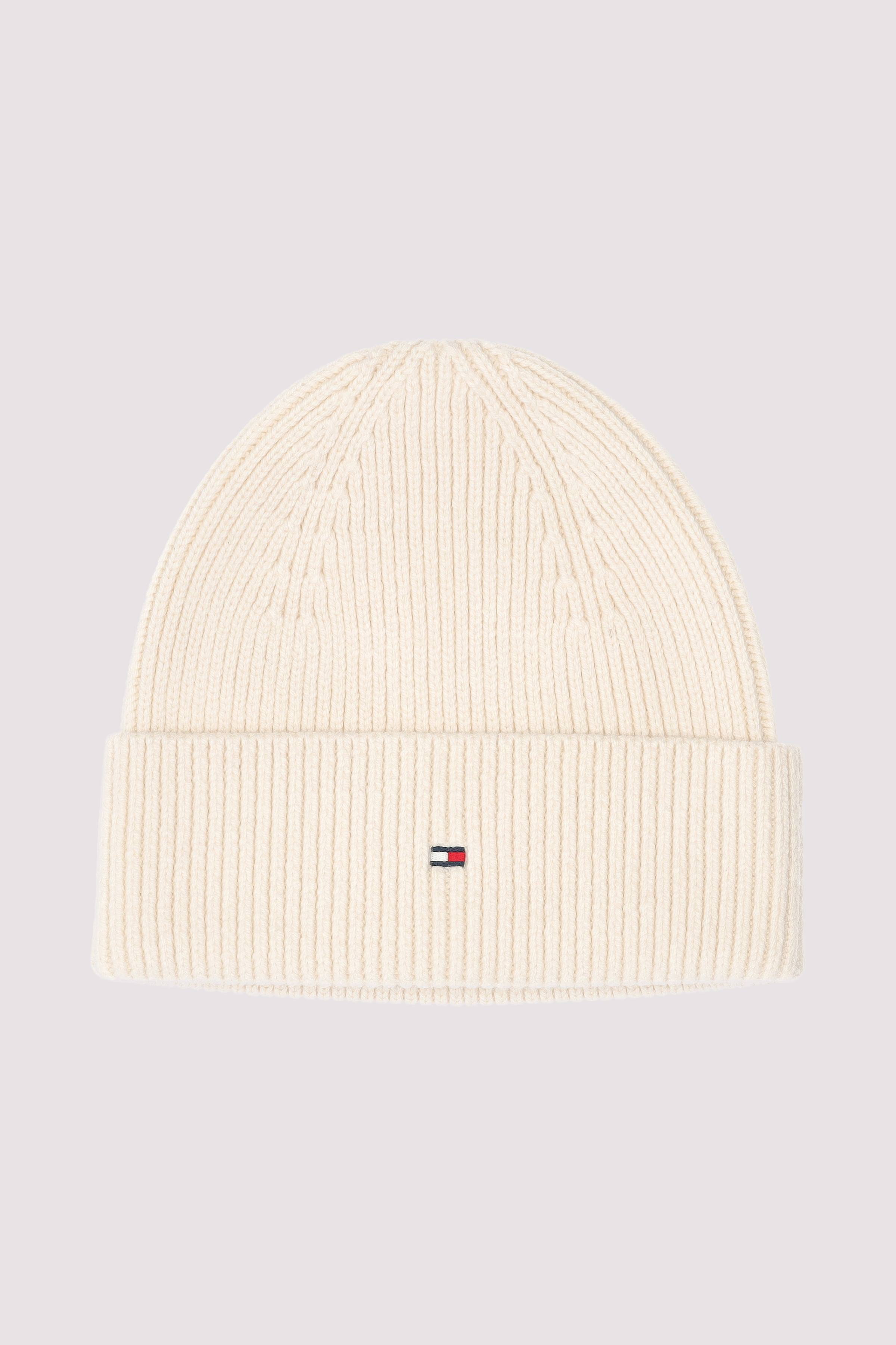 Tommy Hilfiger beige Mütze Bio-Baumwolle